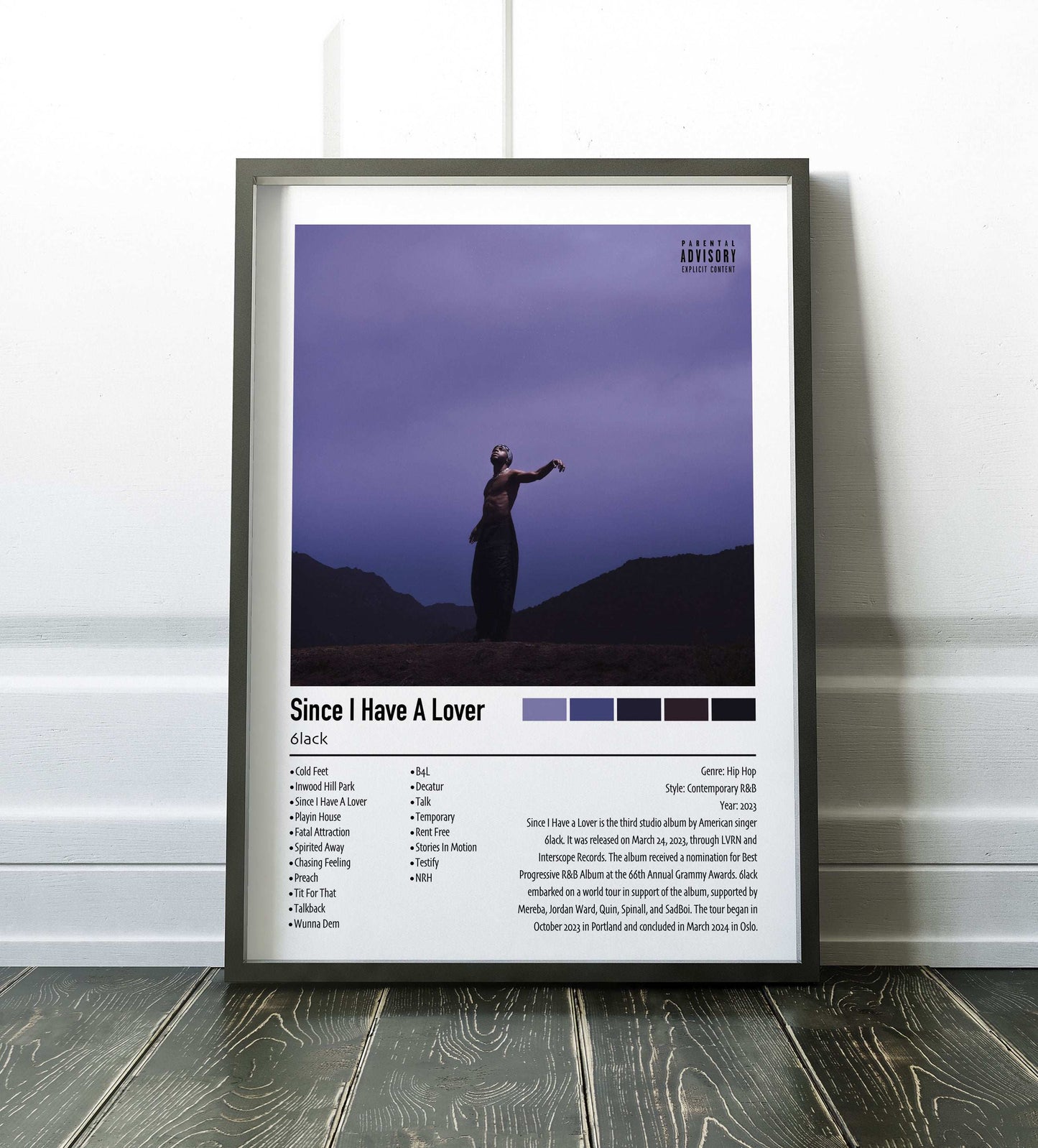 6lack | Since I Have A Lover | Custom Album Cover Poster Print