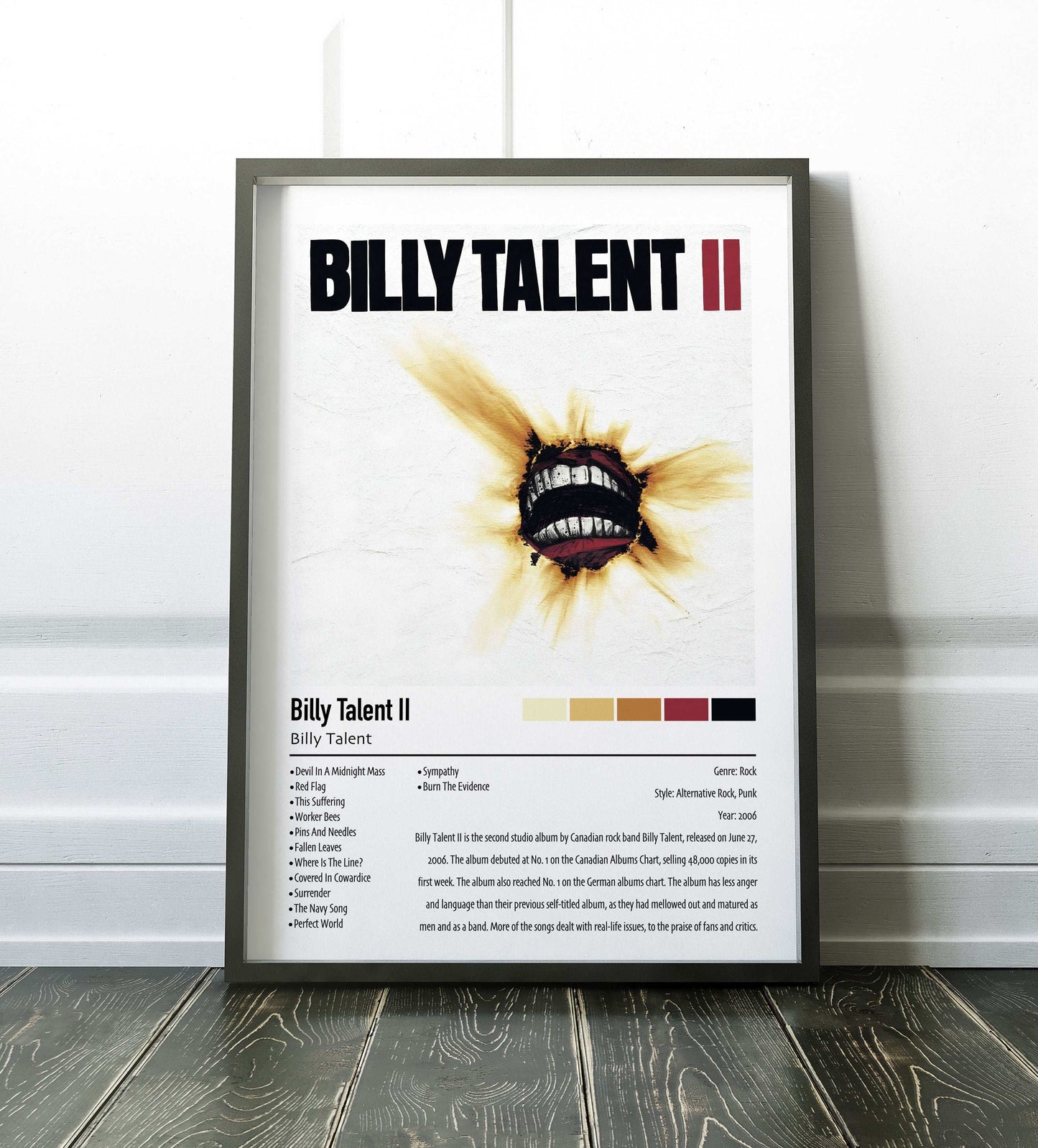 Billy Talent | Billy Talent Il | Custom Album Cover Poster Print