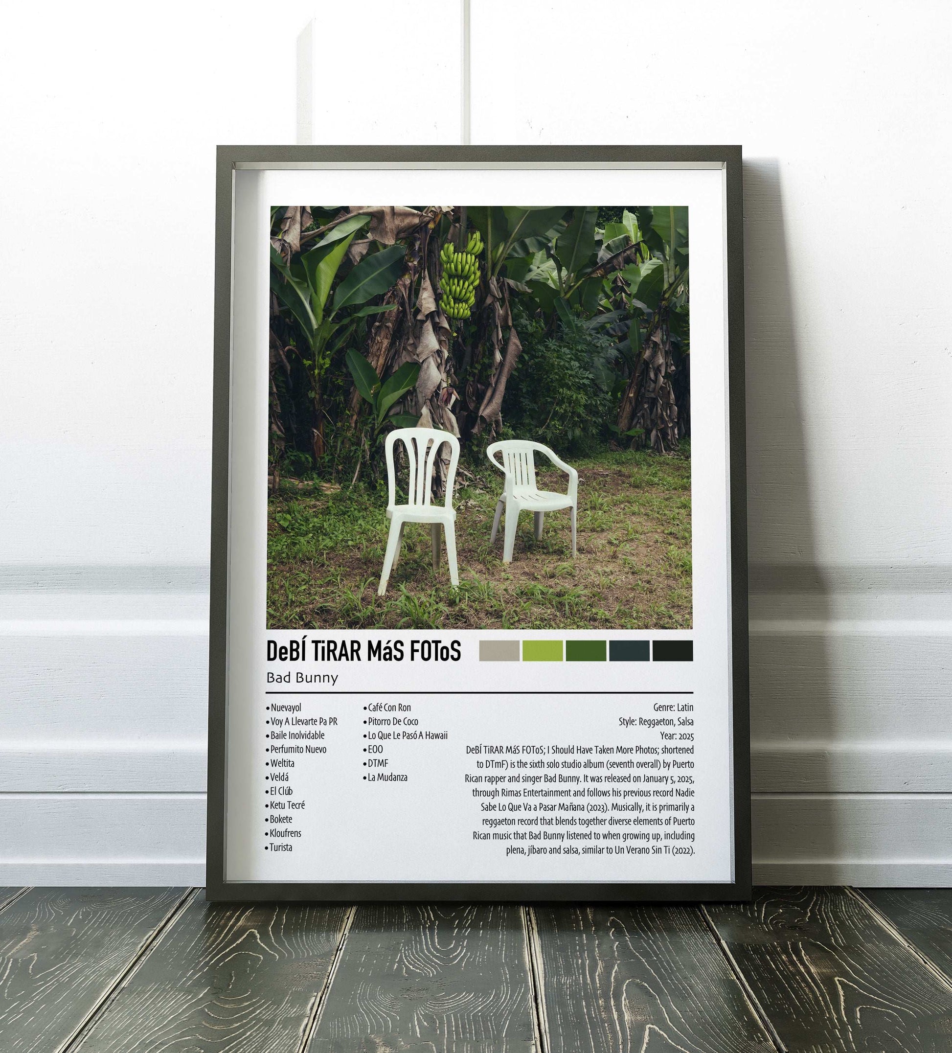 Bad Bunny | DeBi TiRAR MáS FOTOS | Custom Album Cover Poster Print