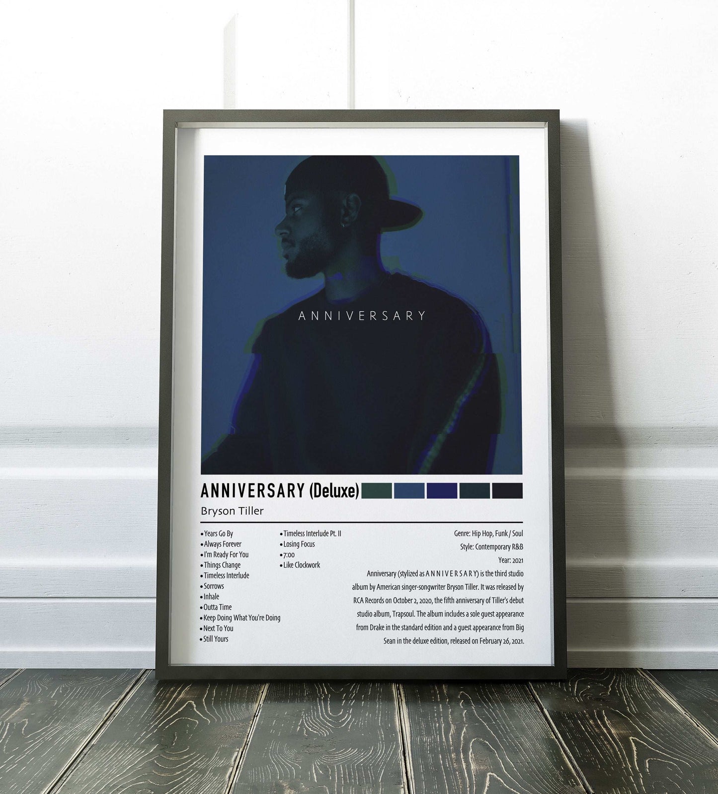 Bryson Tiller | ANNIVERSARY (Deluxe) | Custom Album Cover Poster Print