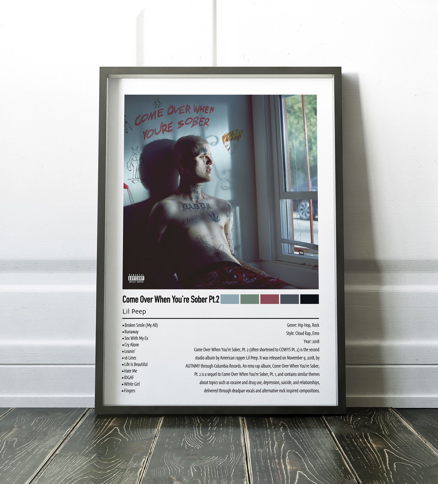 Lil Peep | Come Over When You're Sober Pt.2 | Custom Album Cover Poster Print
