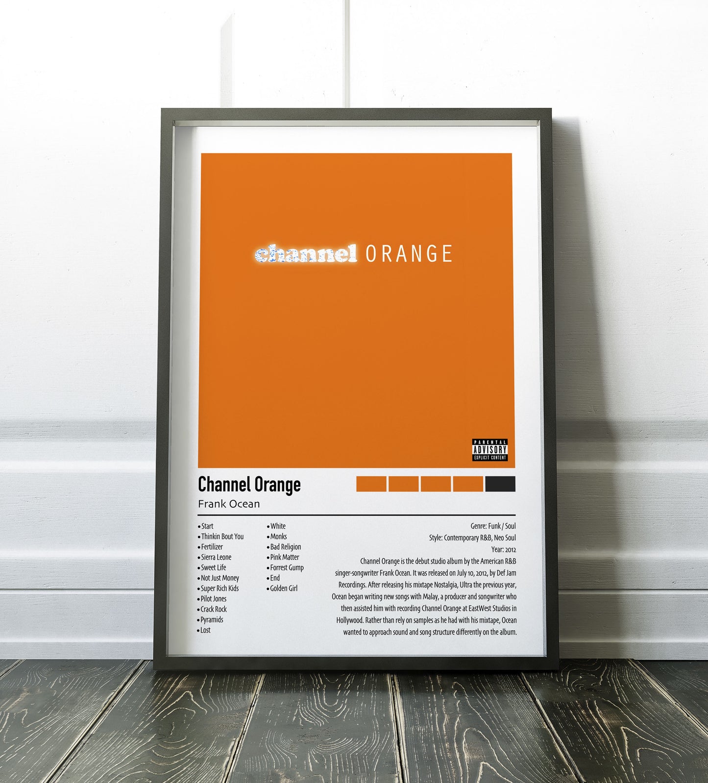 Frank Ocean | Channel Orange | Custom Album Cover Poster Print