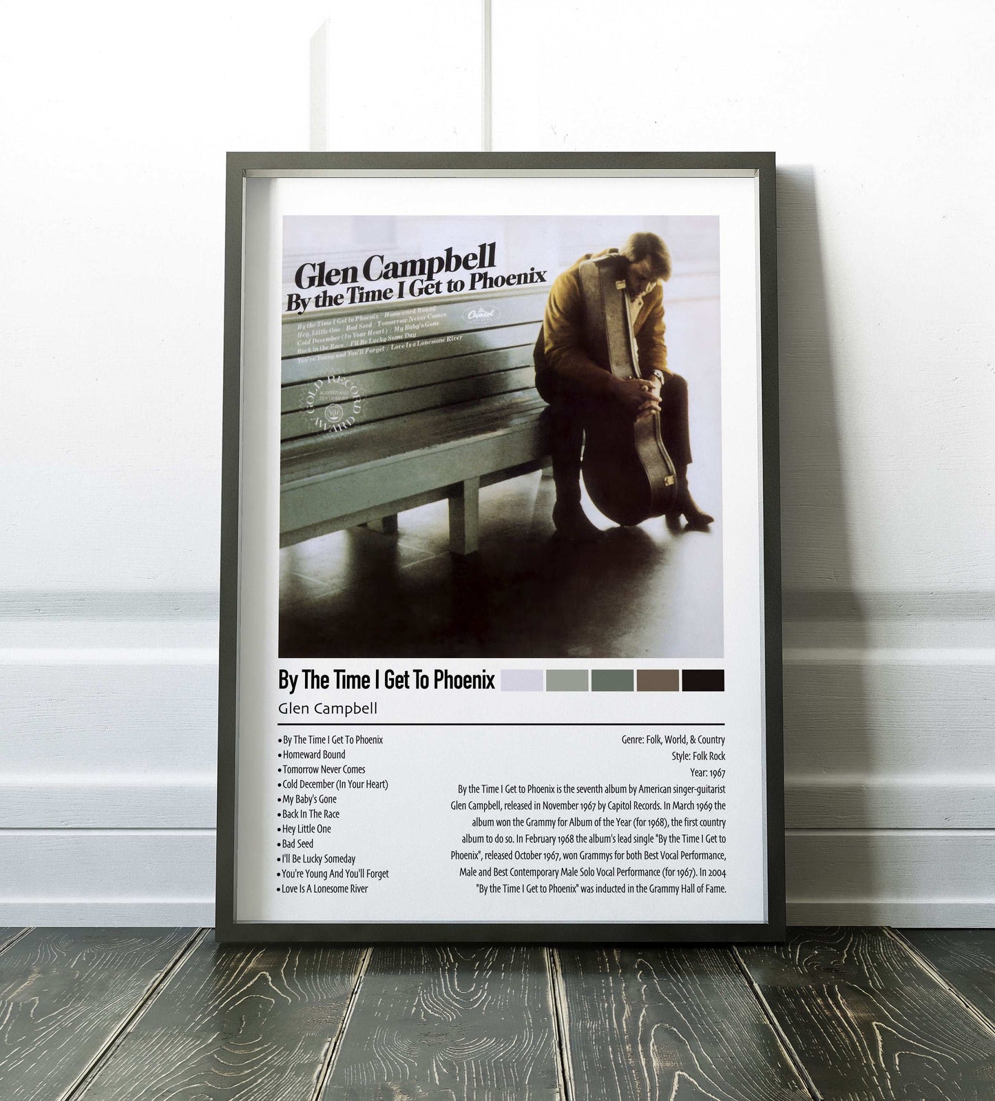 Glen Campbell | By The Time I Get To Phoenix | Custom Album Cover Poster Print