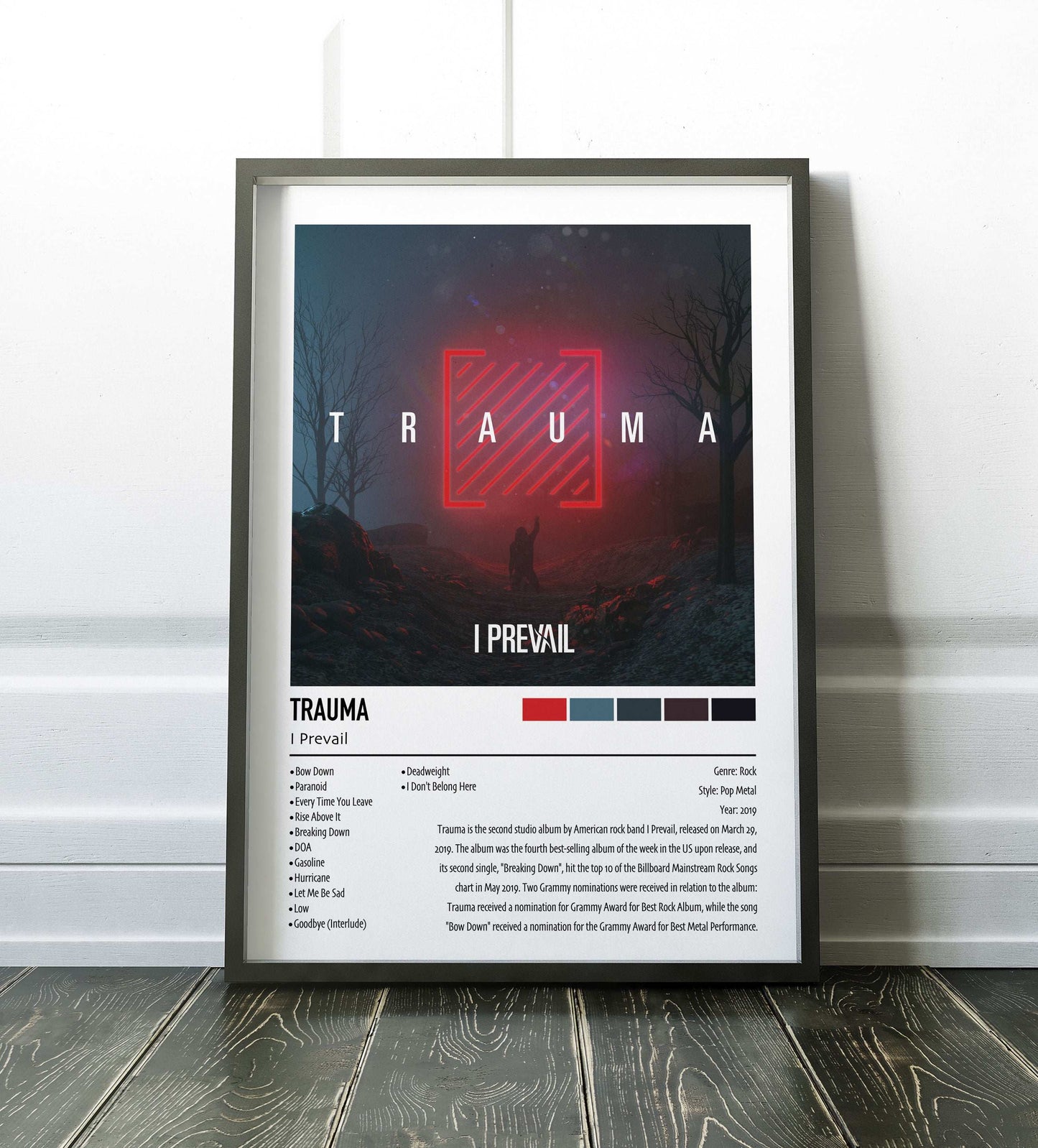 I Prevail | TRAUMA | Custom Album Cover Poster Print