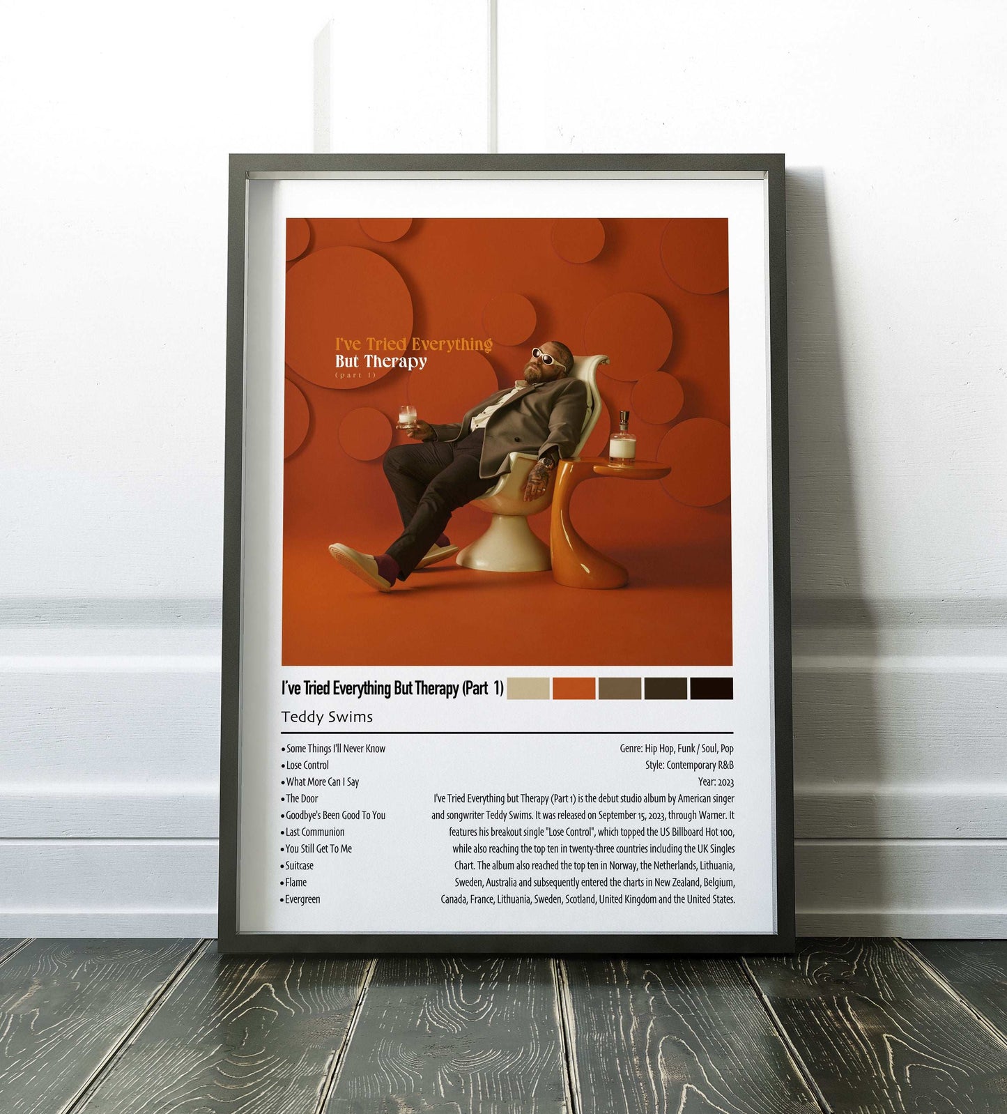 Teddy Swims | I've Tried Everything But Therapy (Part 1) | Custom Album Cover Poster Print