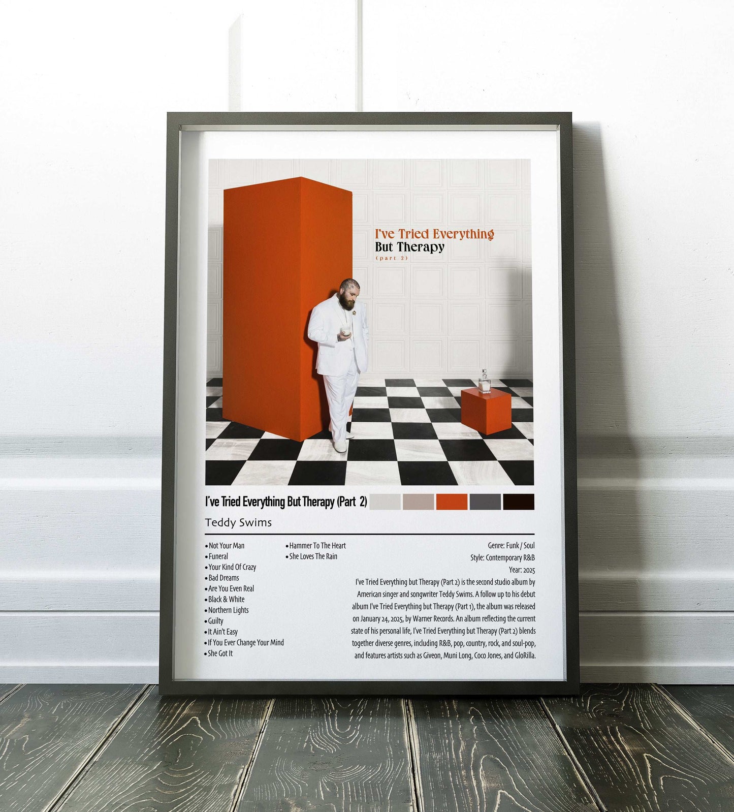 Teddy Swims | I've Tried Everything But Therapy (Part 2)| Custom Album Cover Poster Print