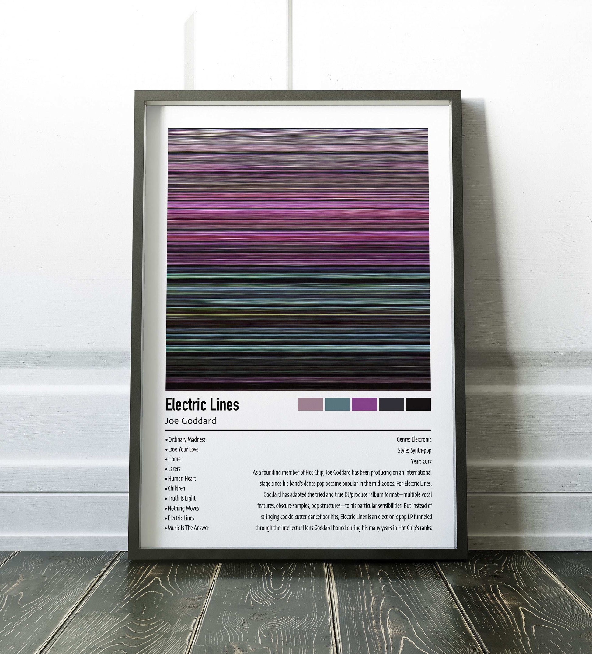 Joe Goddard | Electric Lines | Custom Album Cover Poster Print