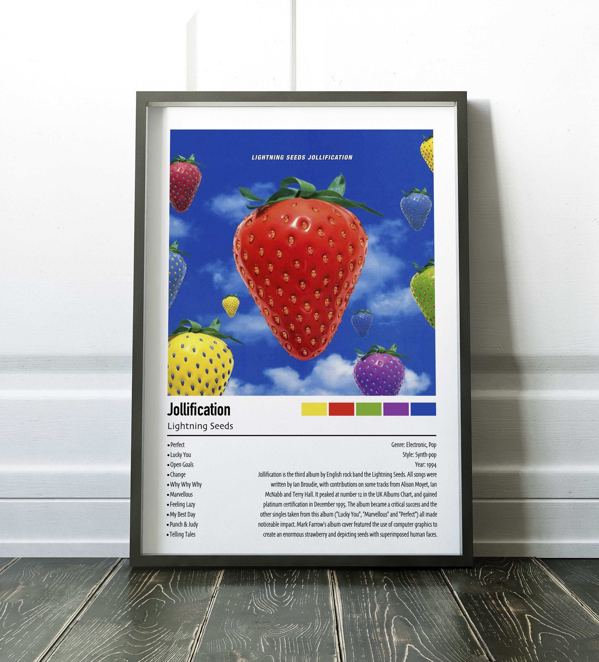 Lightning Seeds | Jollification | Custom Album Cover Poster Print
