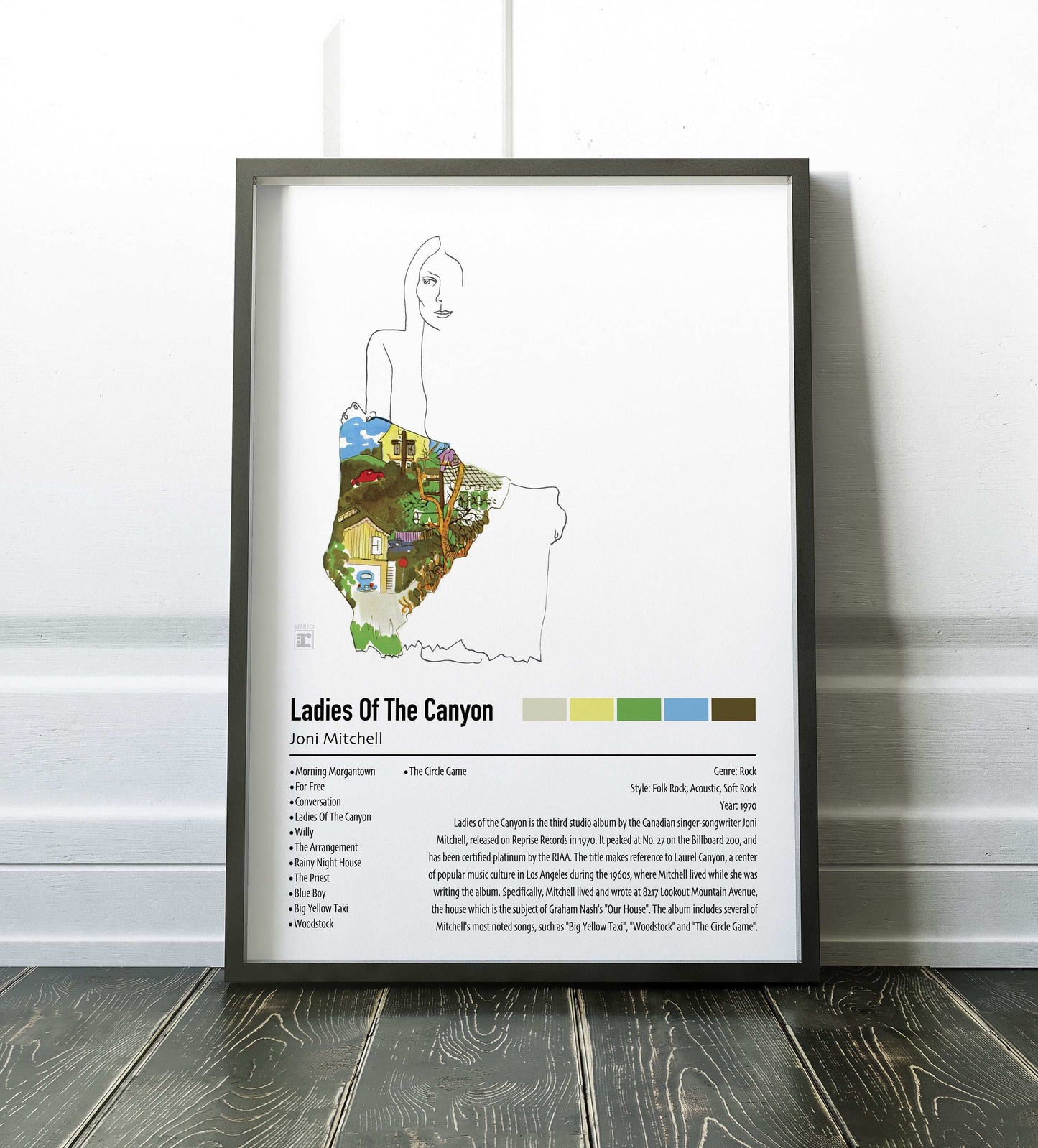 Joni Mitchell | Ladies Of The Canyon | Custom Album Cover Poster Print