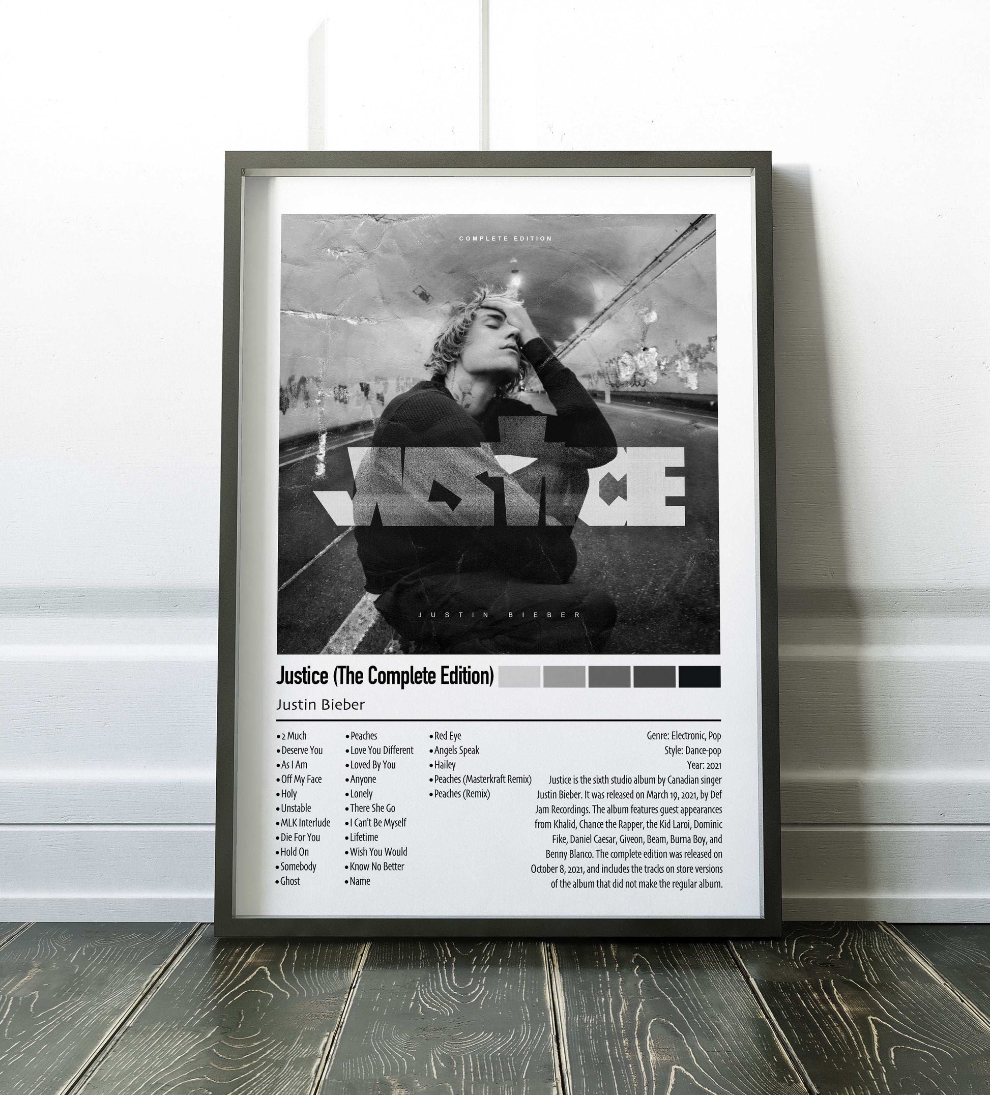 Justin Bieber | Justice (The Complete Edition) | Custom Album Cover Poster Print