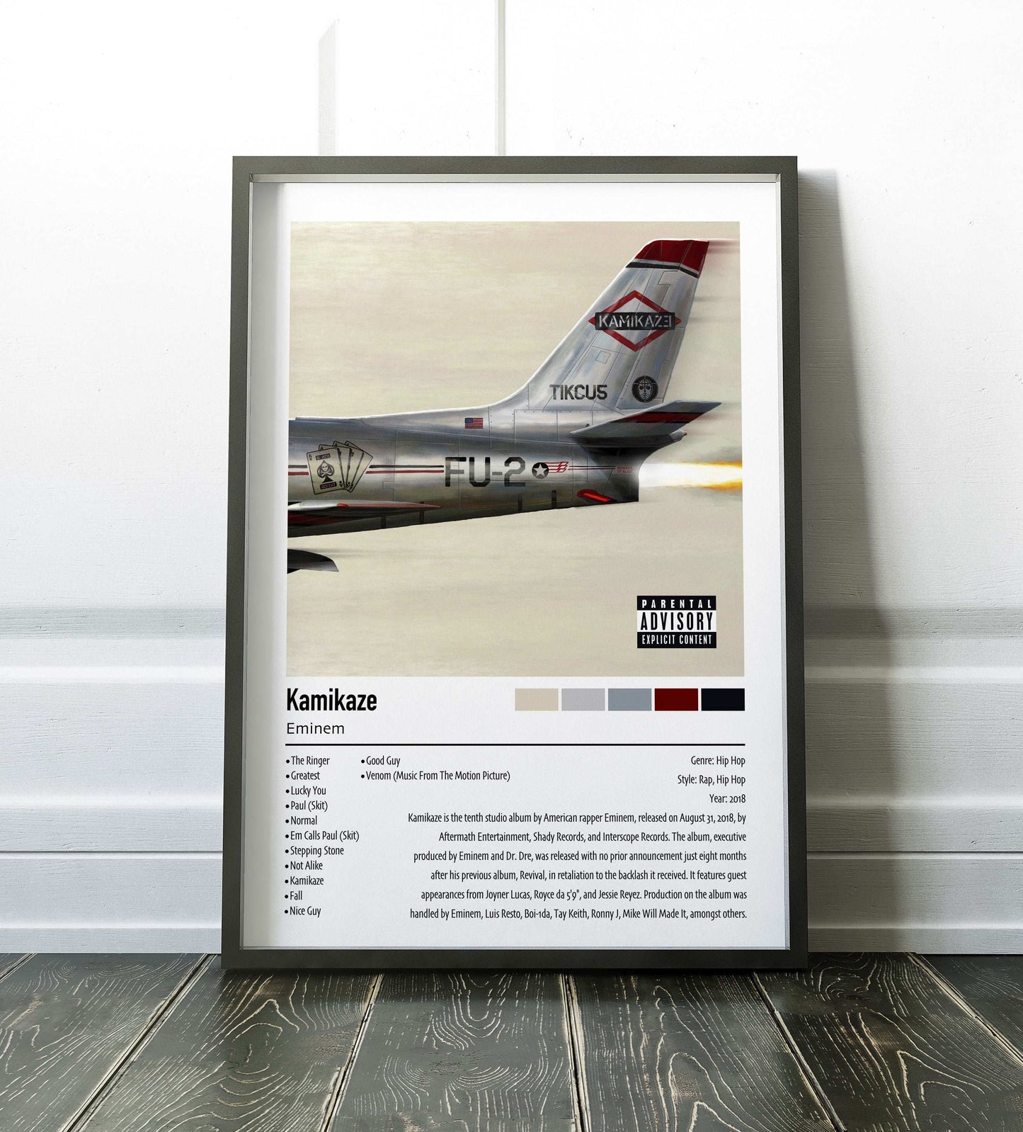 Eminem | Kamikaze | Custom Album Cover Poster Print