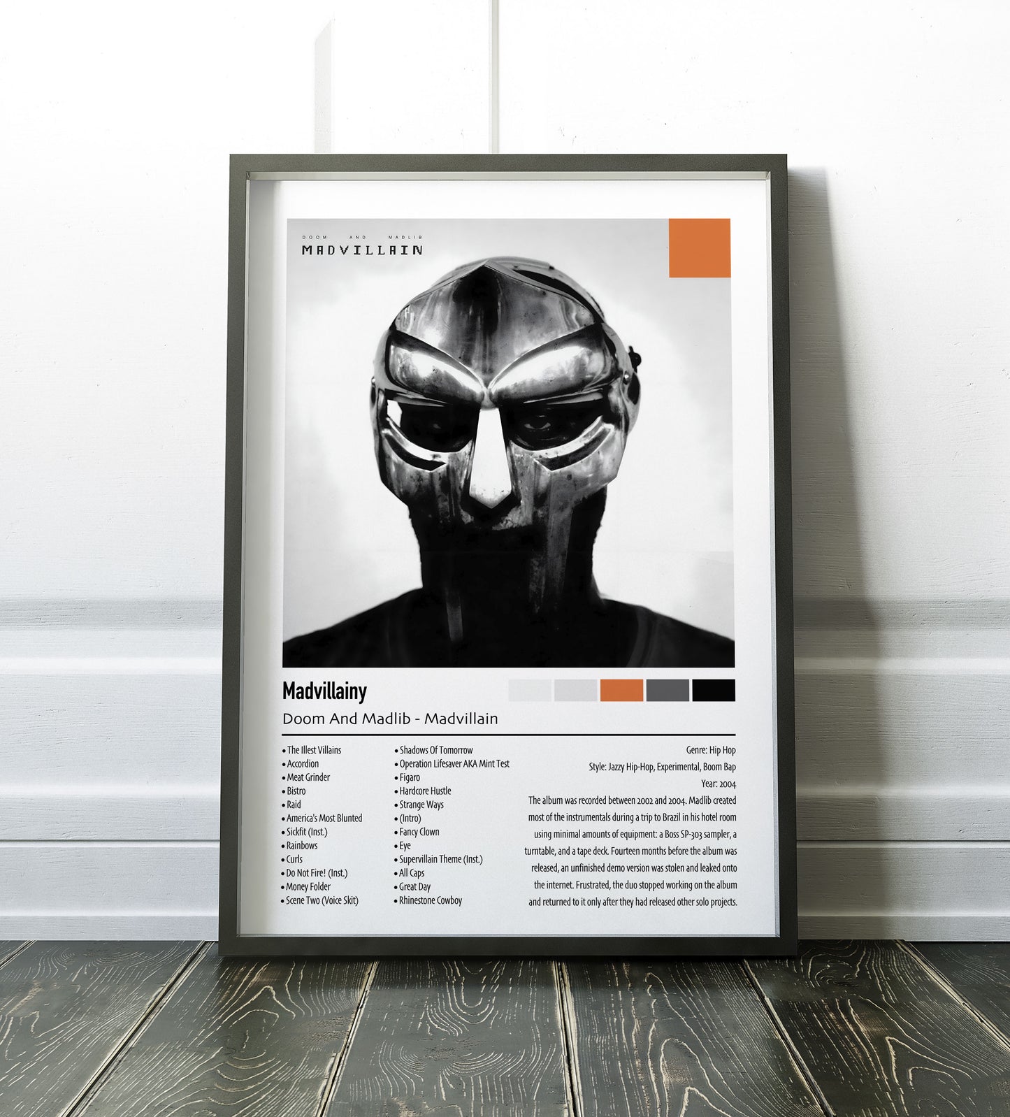Madvillainy | Doom And Madlib - Madvillain | Custom Album Cover Poster Print