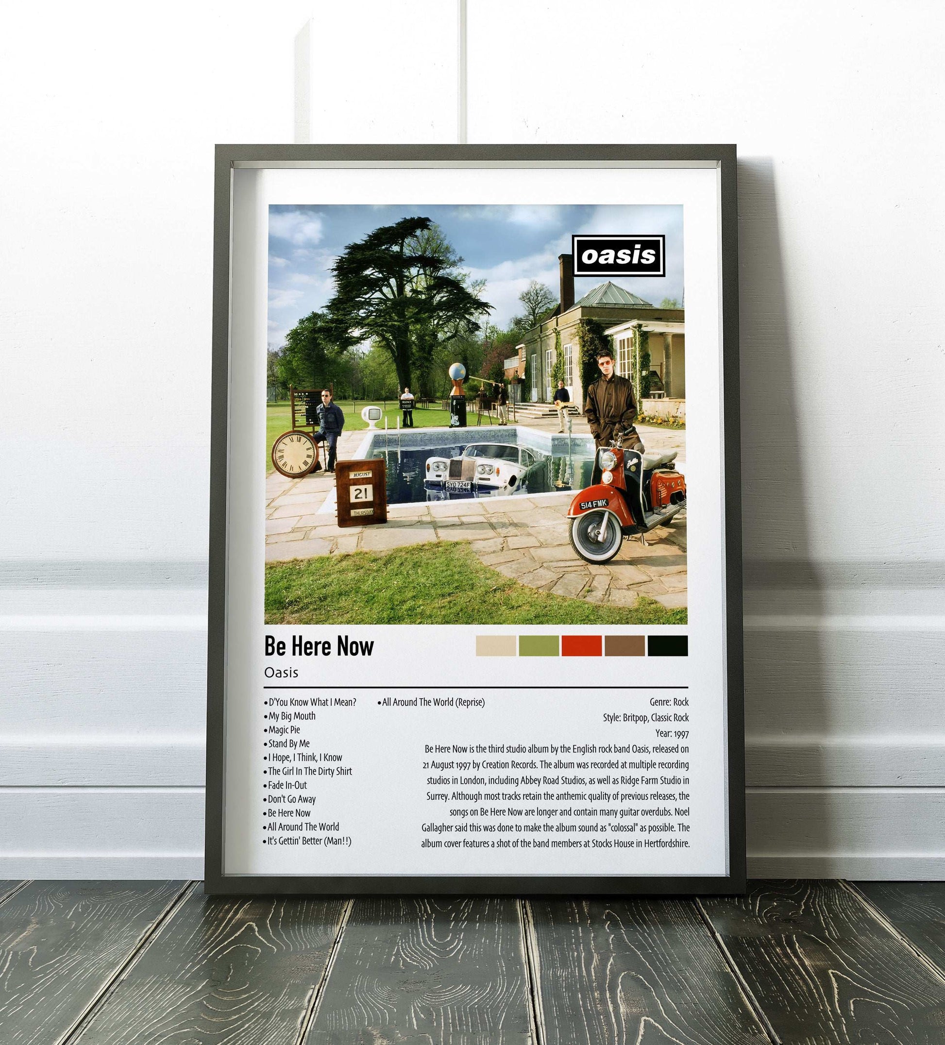 Oasis | Be Here Now | Custom Album Cover Poster Print
