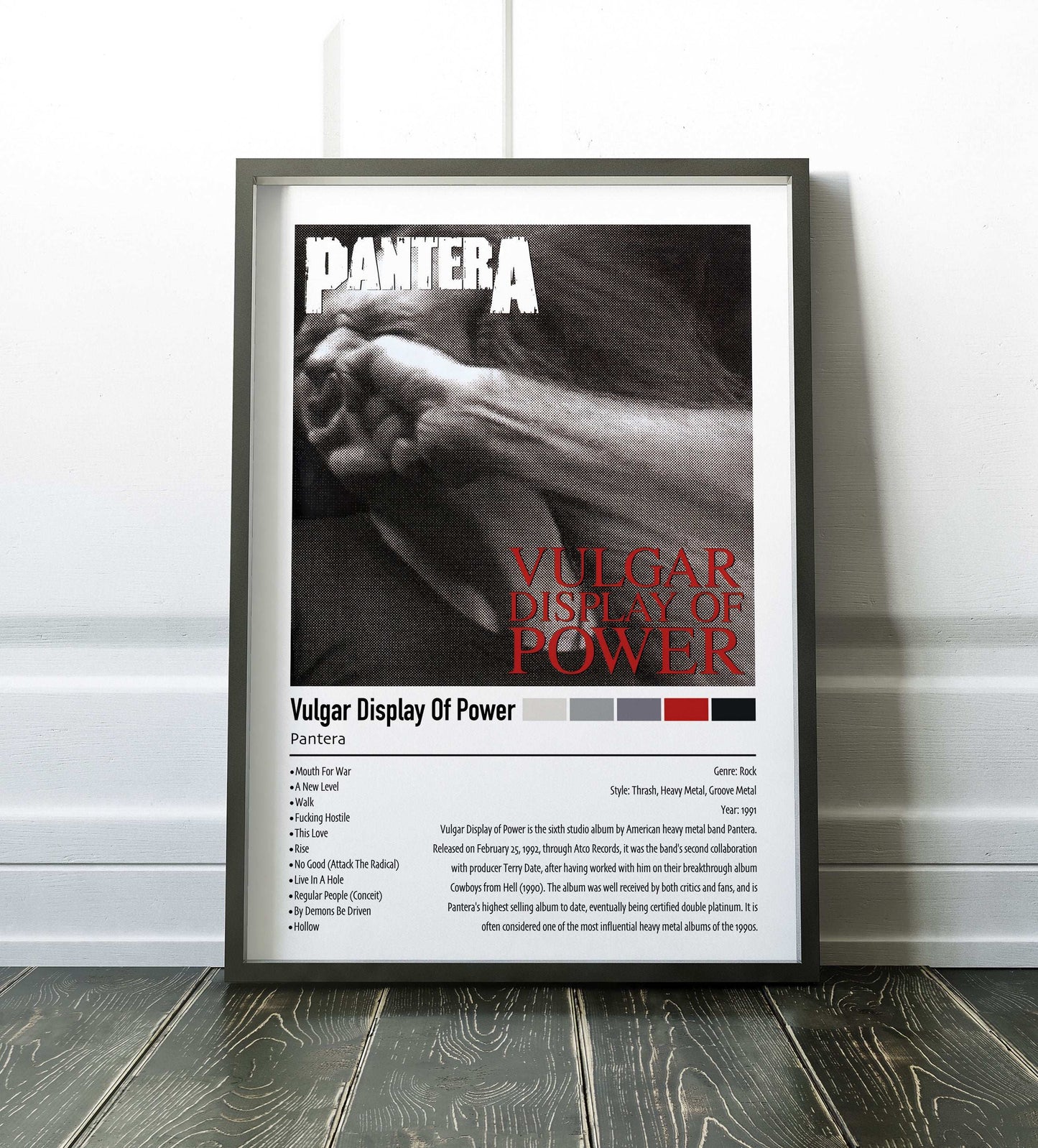 Pantera | Vulgar Display Of Power | Custom Album Cover Poster Print