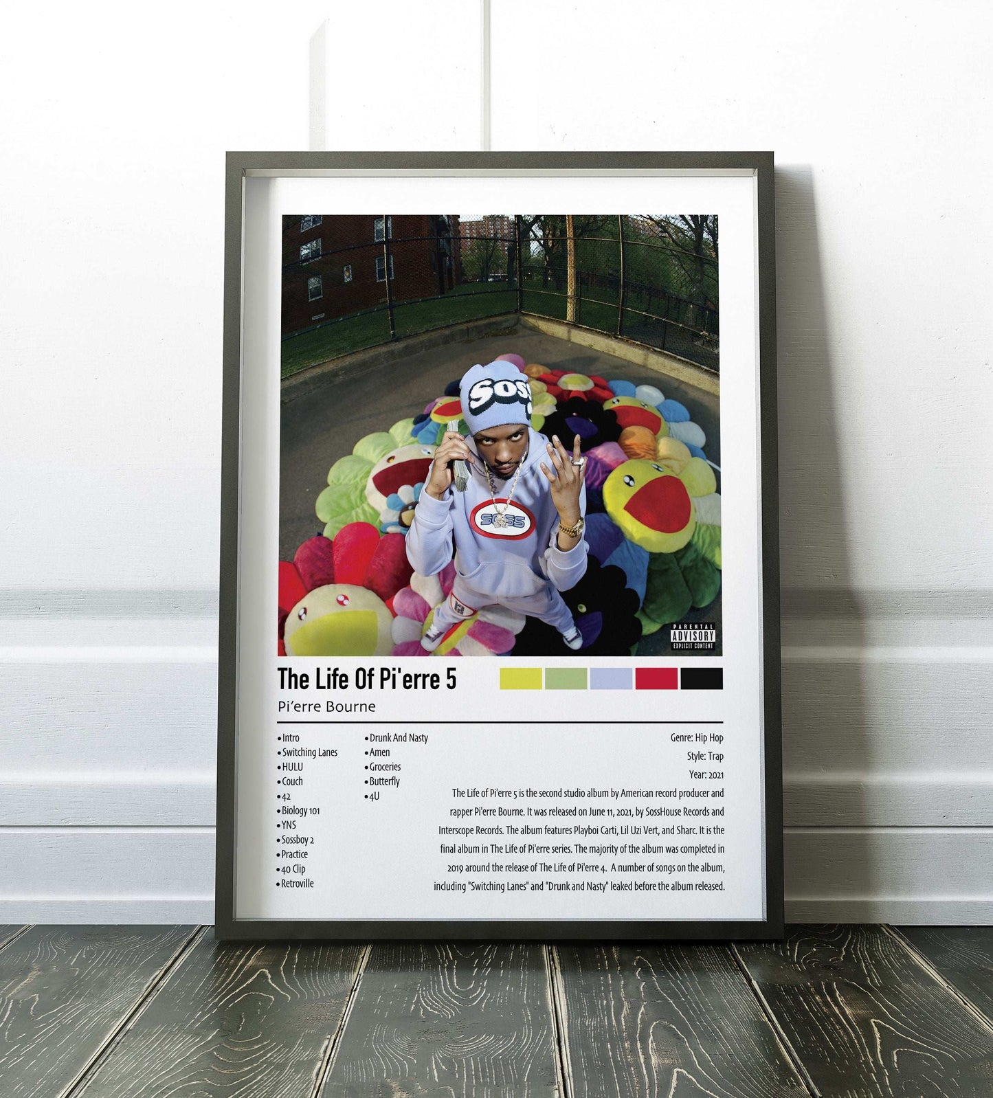 Pi'erre Bourne | The Life Of Pi'erre 5 | Custom Album Cover Poster Print