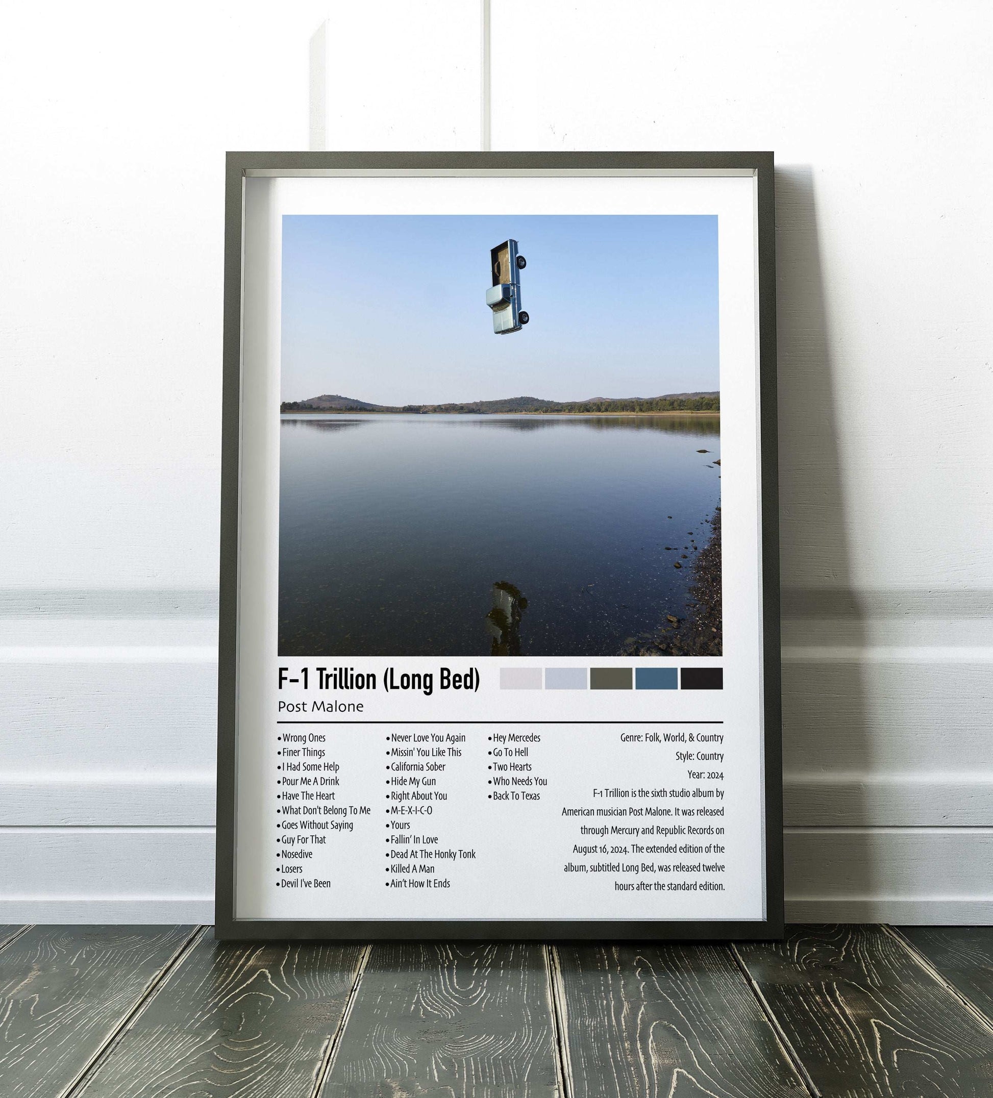 Post Malone | F-1 Trillion (Long Bed) | Custom Album Cover Poster Print