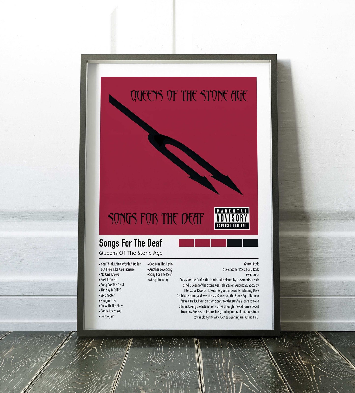 Queens Of The Stone Age | Songs For The Deaf | Custom Album Cover Poster Print