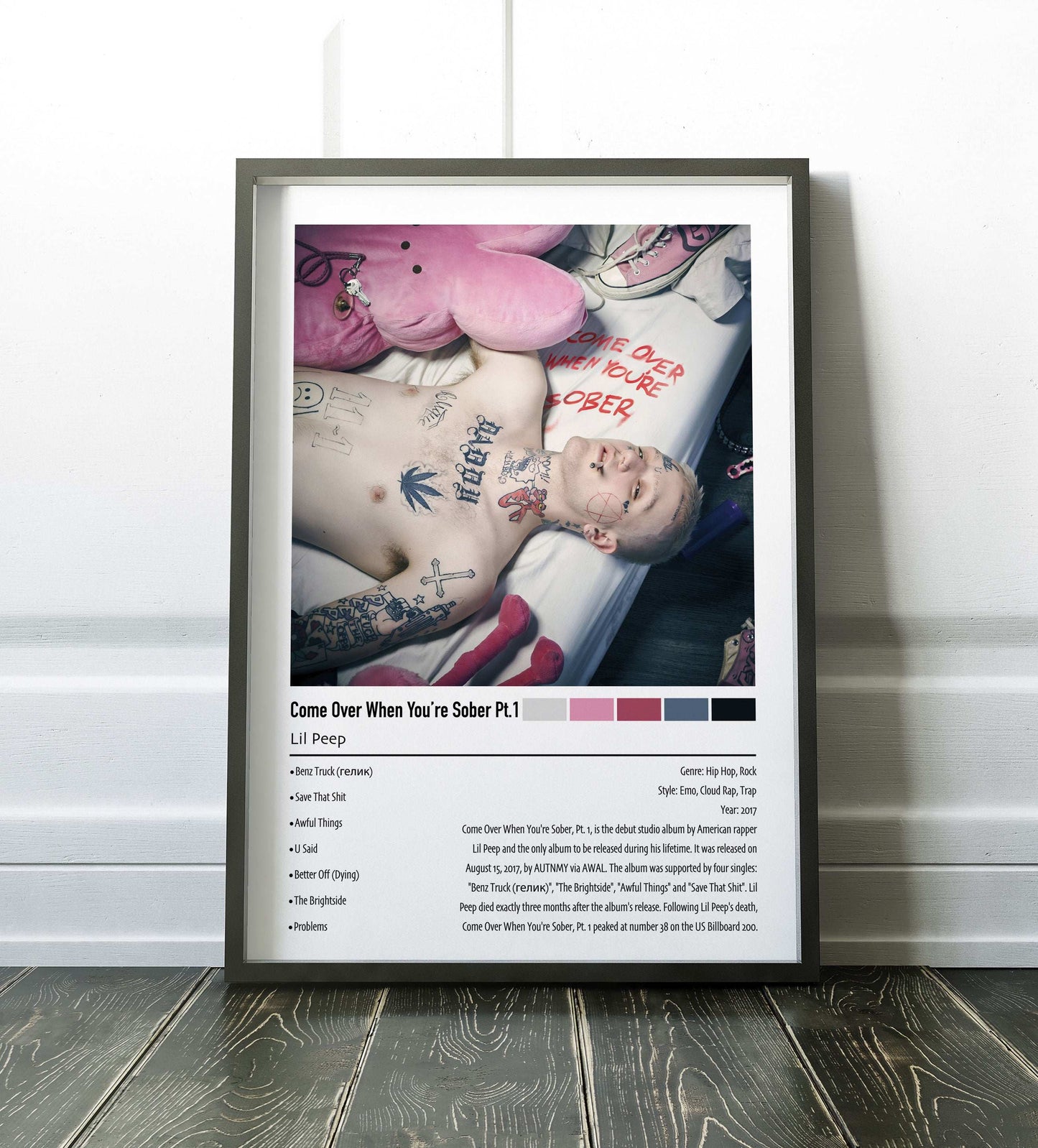 Lil Peep | Come Over When You're Sober Pt.1 | Custom Album Cover Poster Print