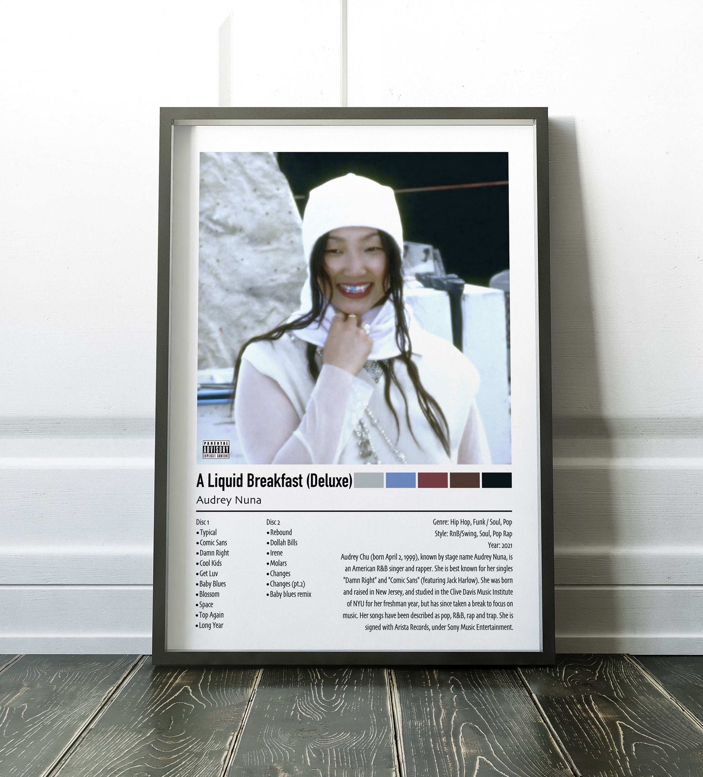 Audrey Nuna | A Liquid Breakfast (Deluxe) | Custom Album Cover Poster Print