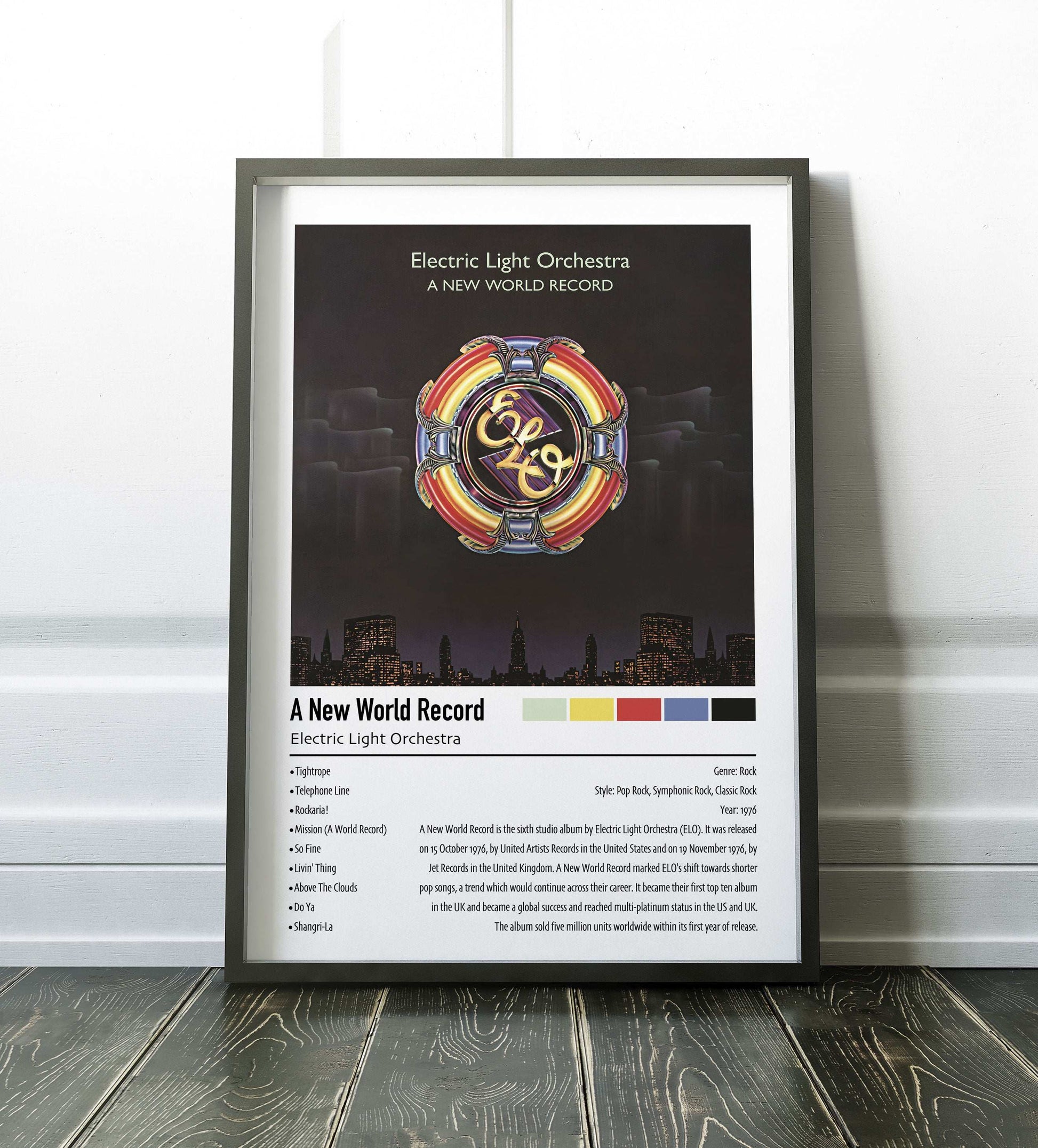 Electric Light Orchestra | A New World Record | Custom Album Cover Poster Print