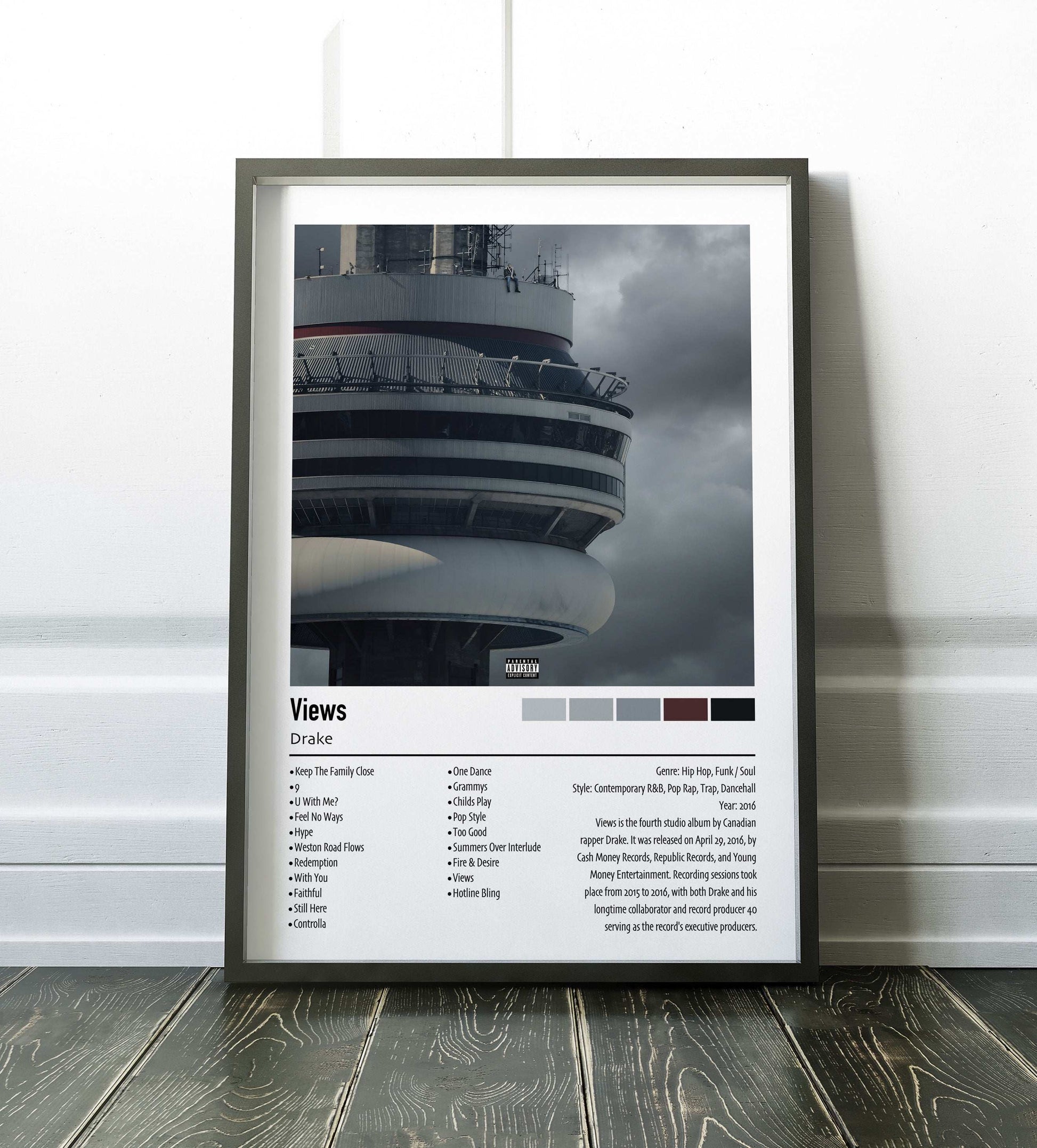Drake | Views | Custom Album Cover Poster Print