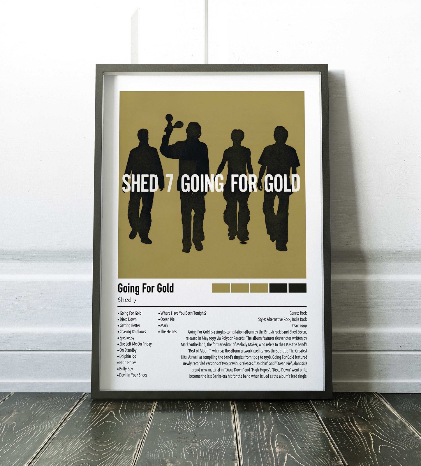Shed 7 | Going For Gold | Custom Album Cover Poster Print