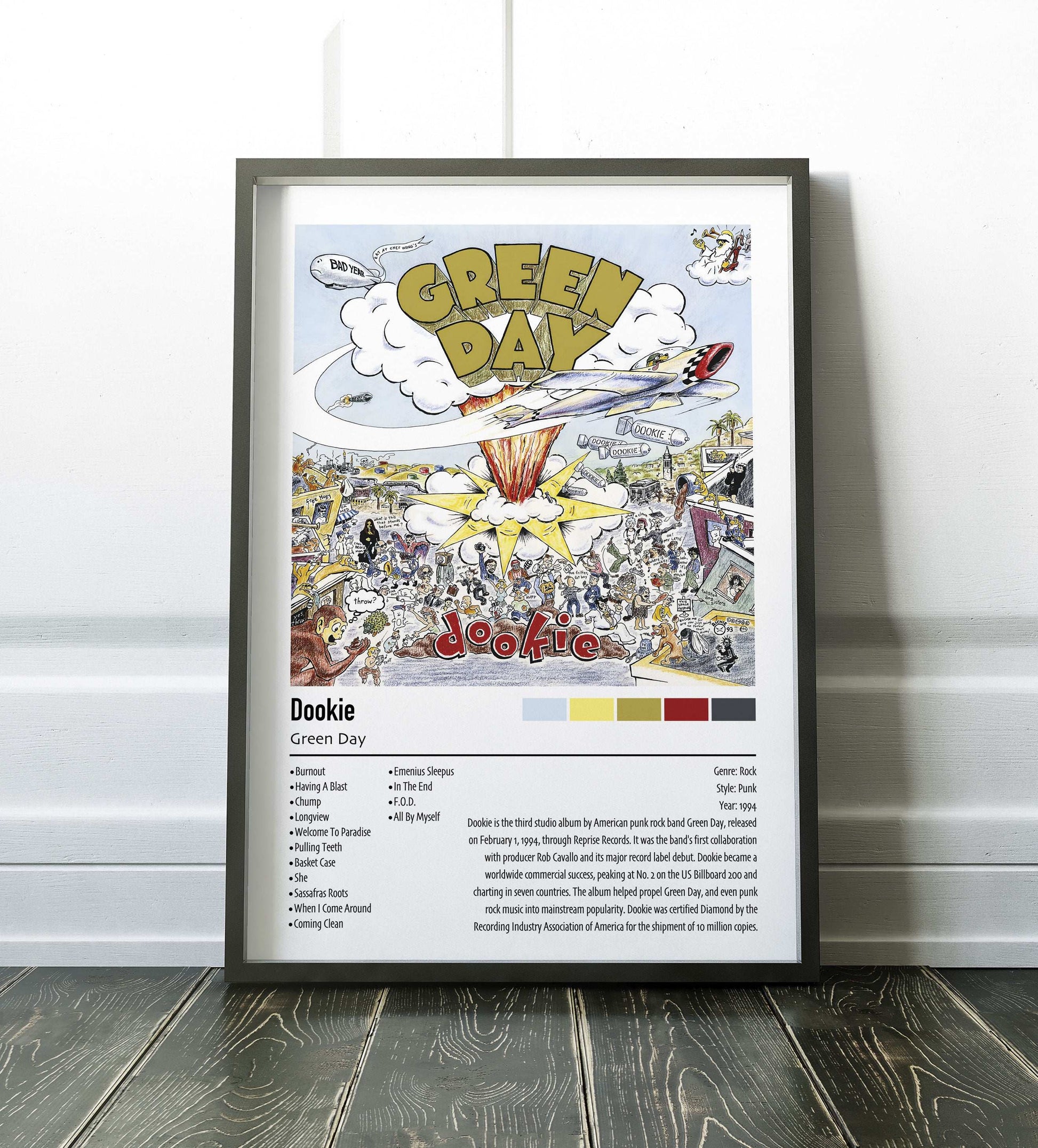 Green Day | Dookie | Custom Album Cover Poster Print