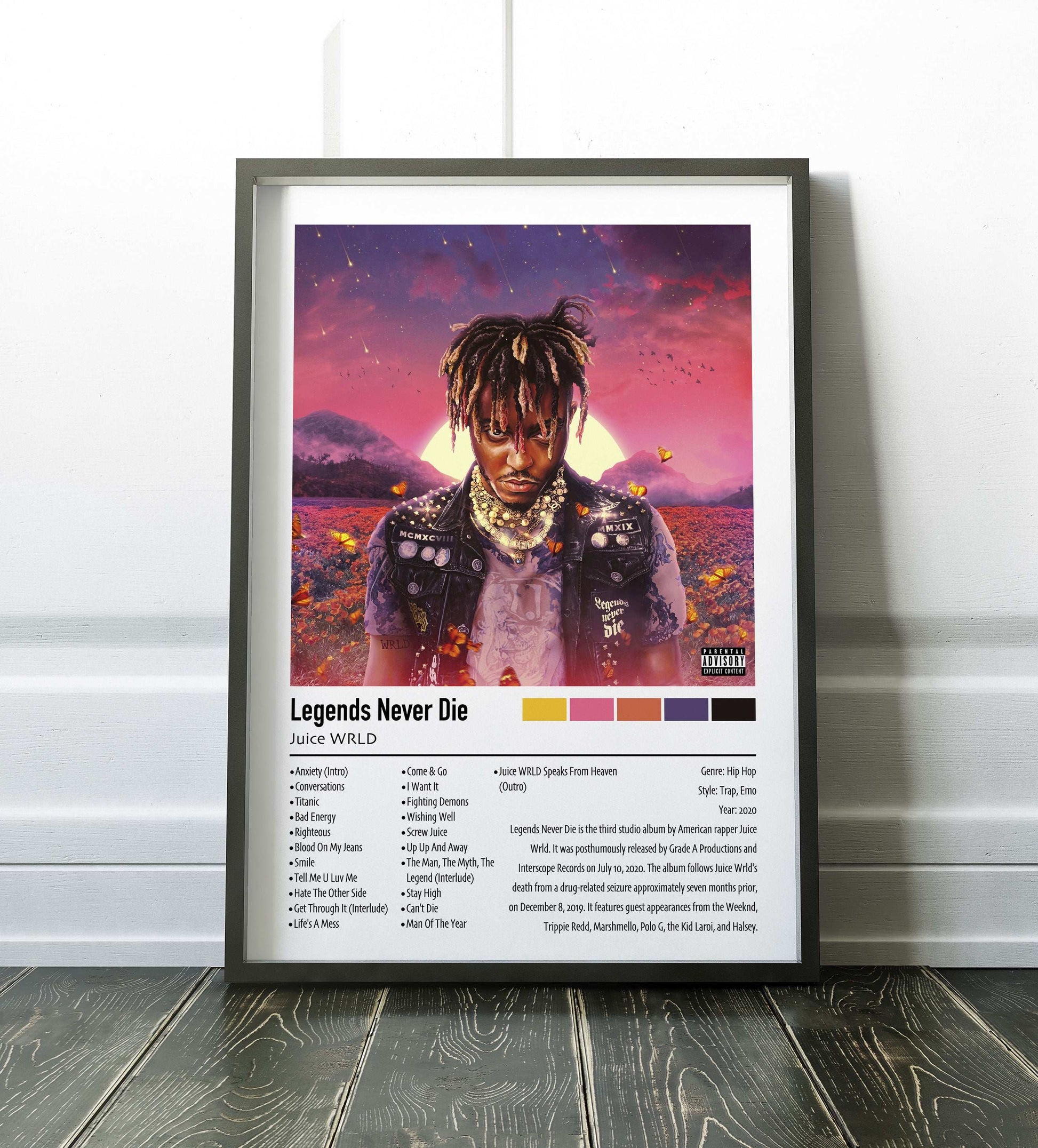 Juice WRLD | Legends Never Die | Custom Album Cover Poster Print