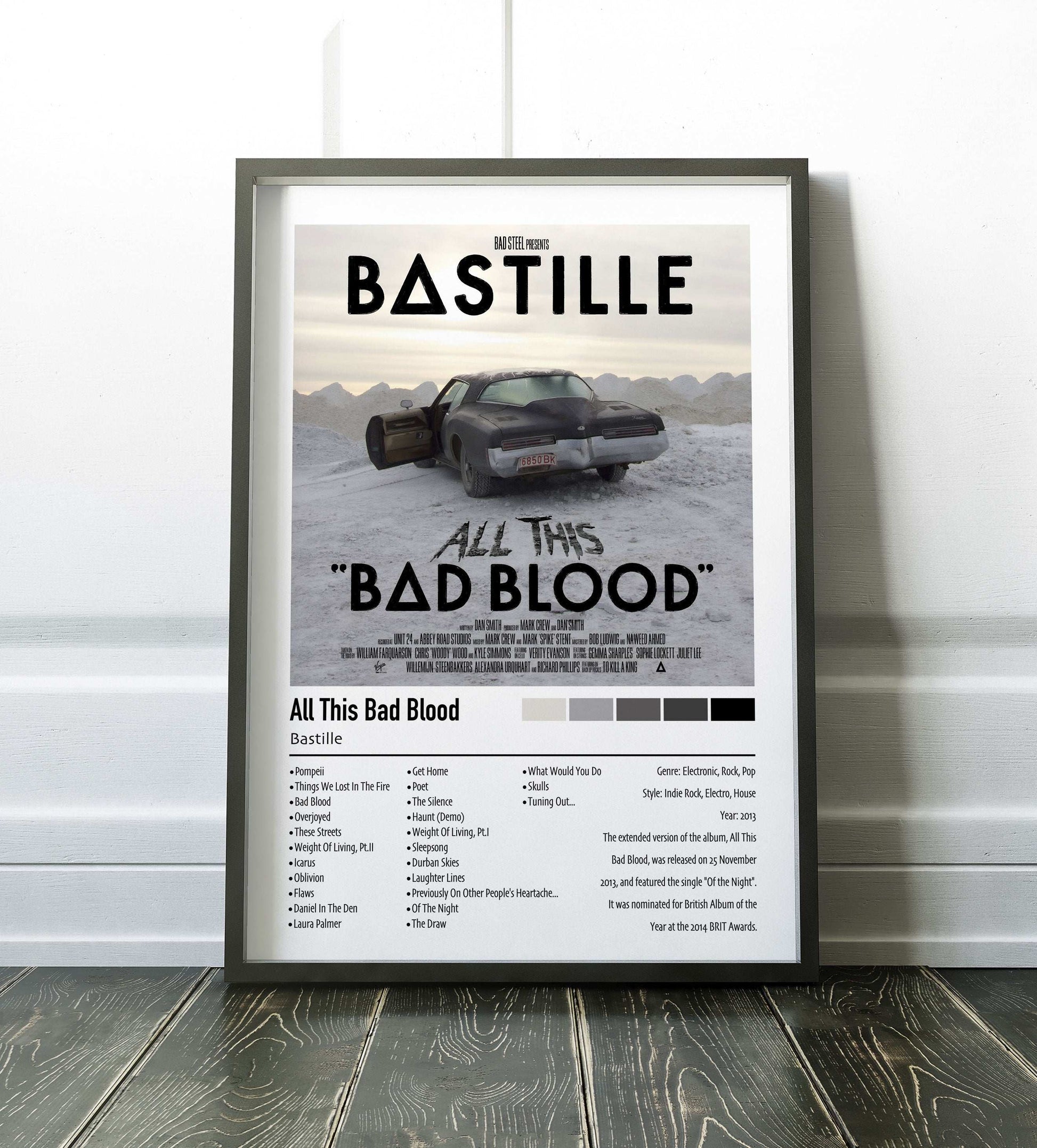 Bastille | All This Bad Blood | Custom Album Cover Poster Print