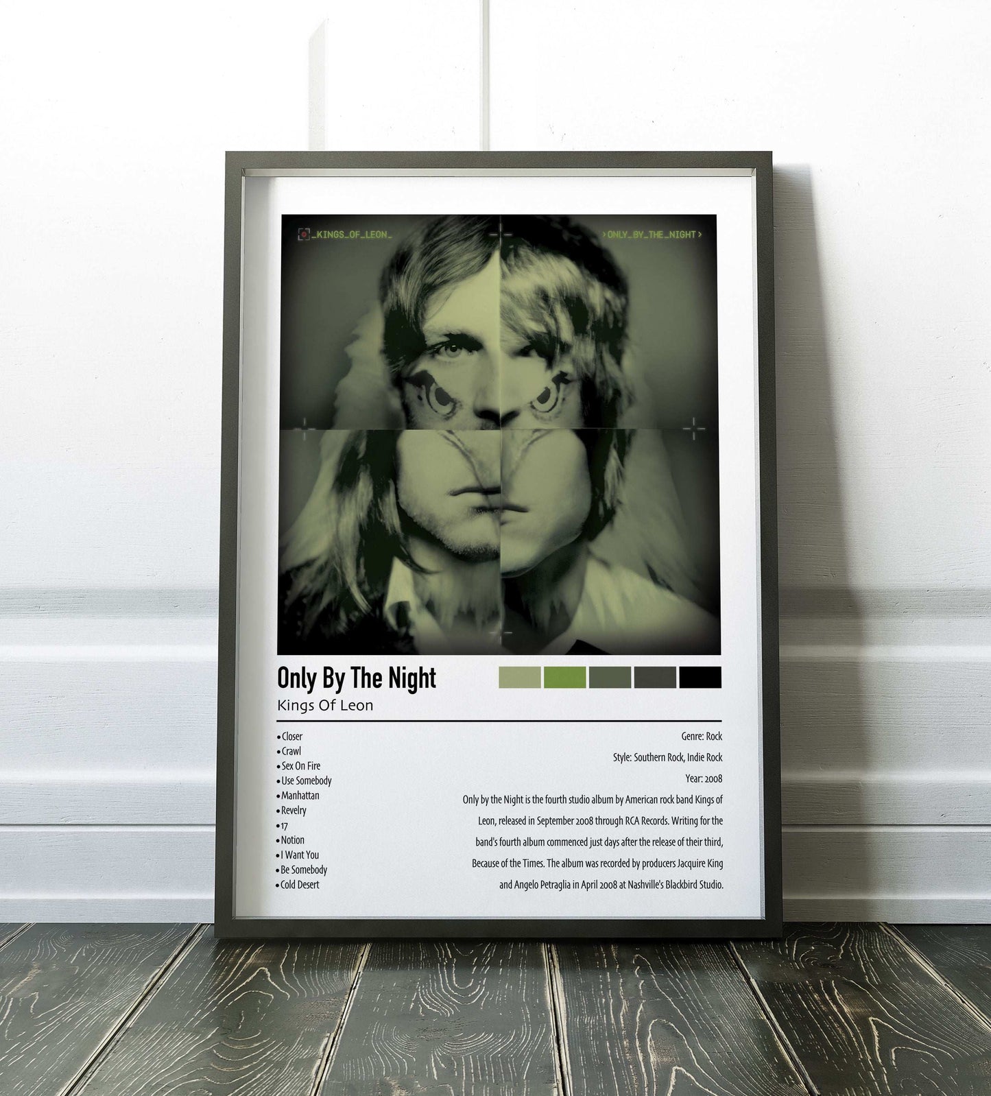 Kings Of Leon | Only By The Night | Custom Album Cover Poster Print