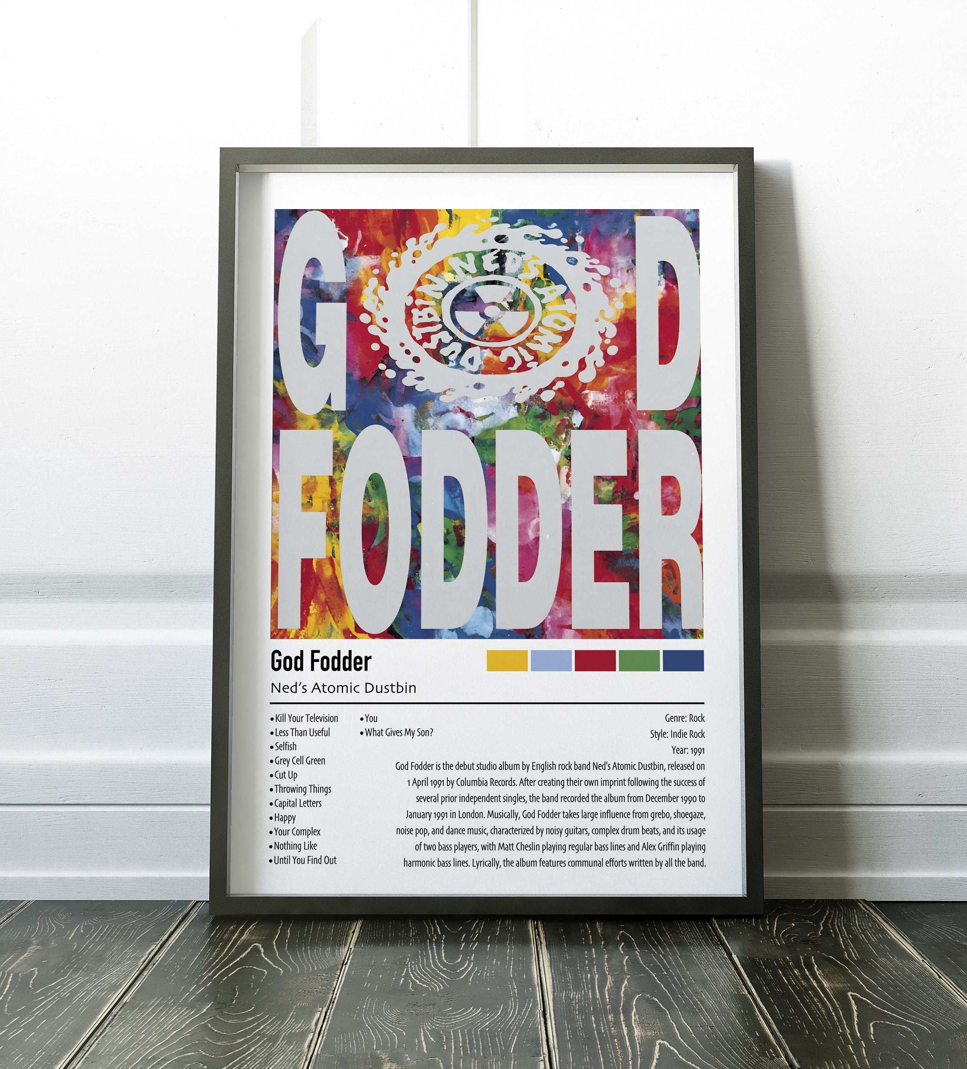 Ned's Atomic Dustbin | God Fodder | Custom Album Cover Poster Print