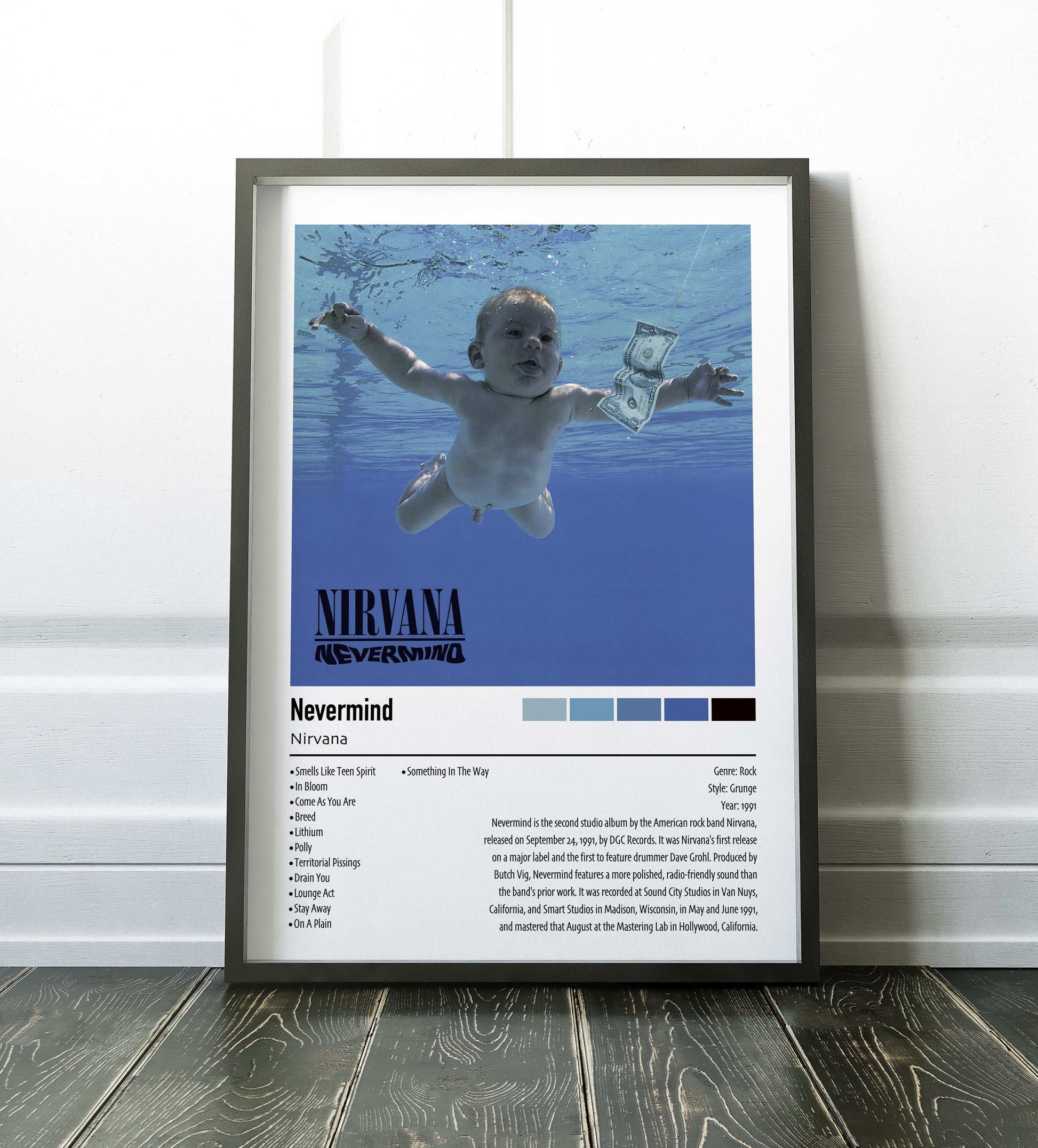 Nirvana | Nevermind | Custom Album Cover Poster Print