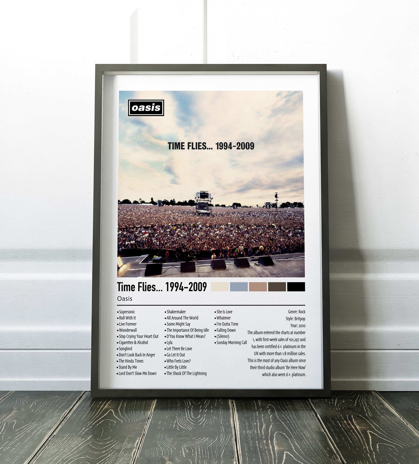Oasis | Time Flies... 1994-2009 | Custom Album Cover Poster Print