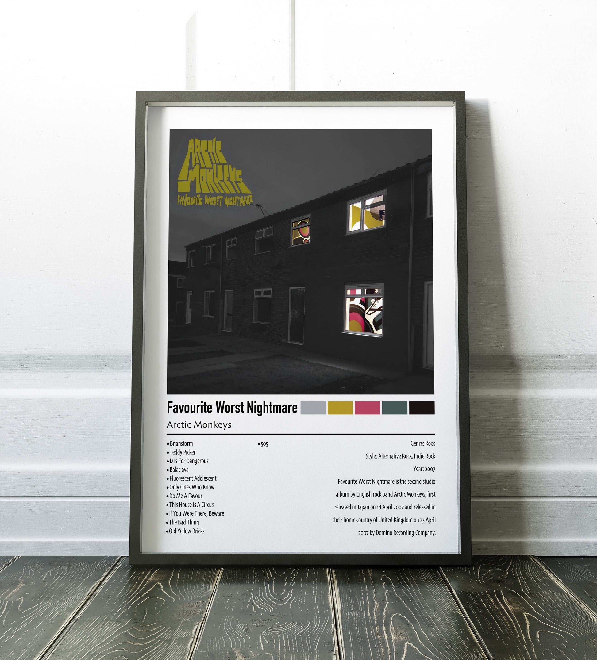 Arctic Monkeys | Favourite Worst Nightmare | Custom Album Cover Poster Print