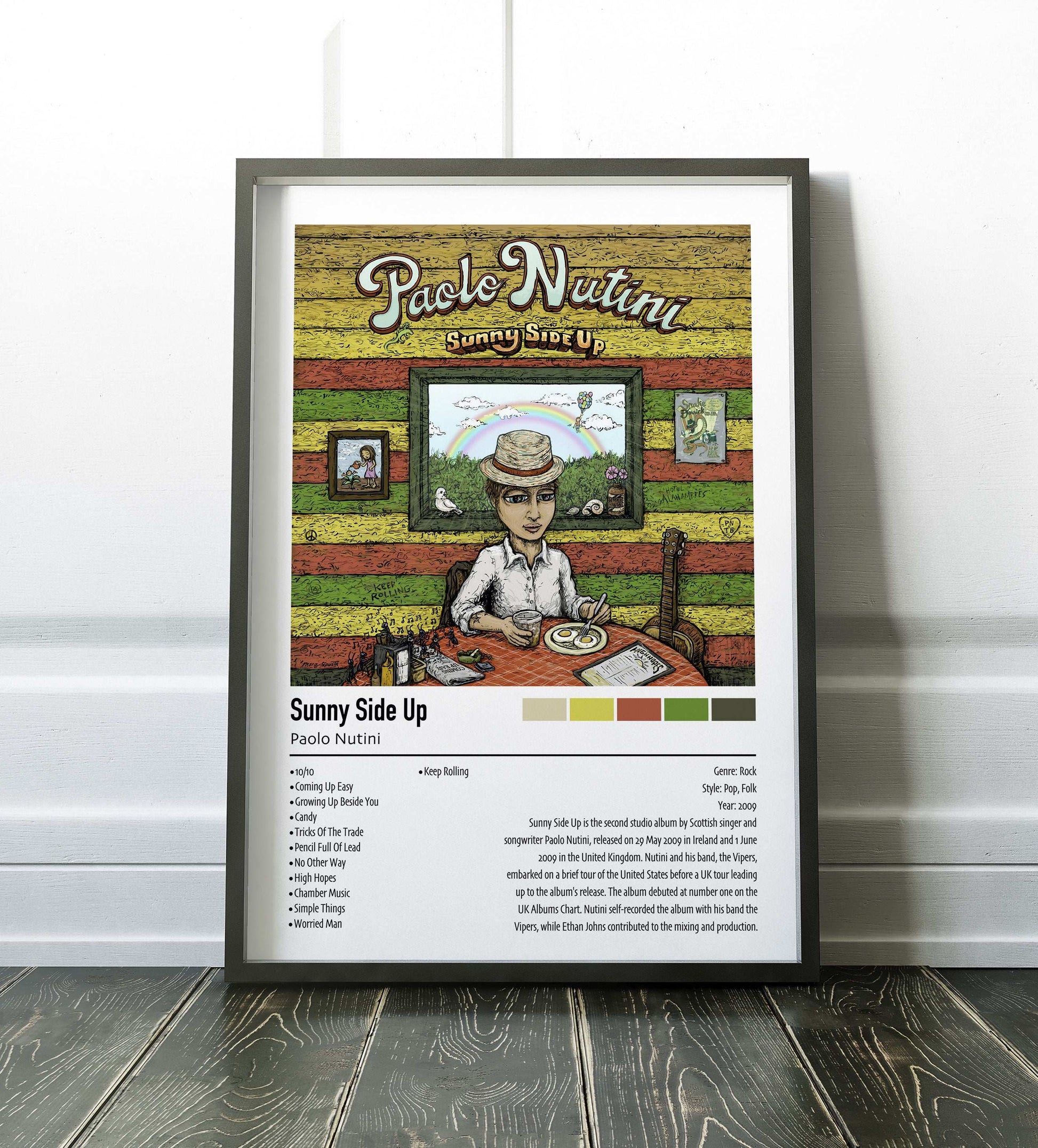 Paolo Nutini | Sunny Side Up | Custom Album Cover Poster Print