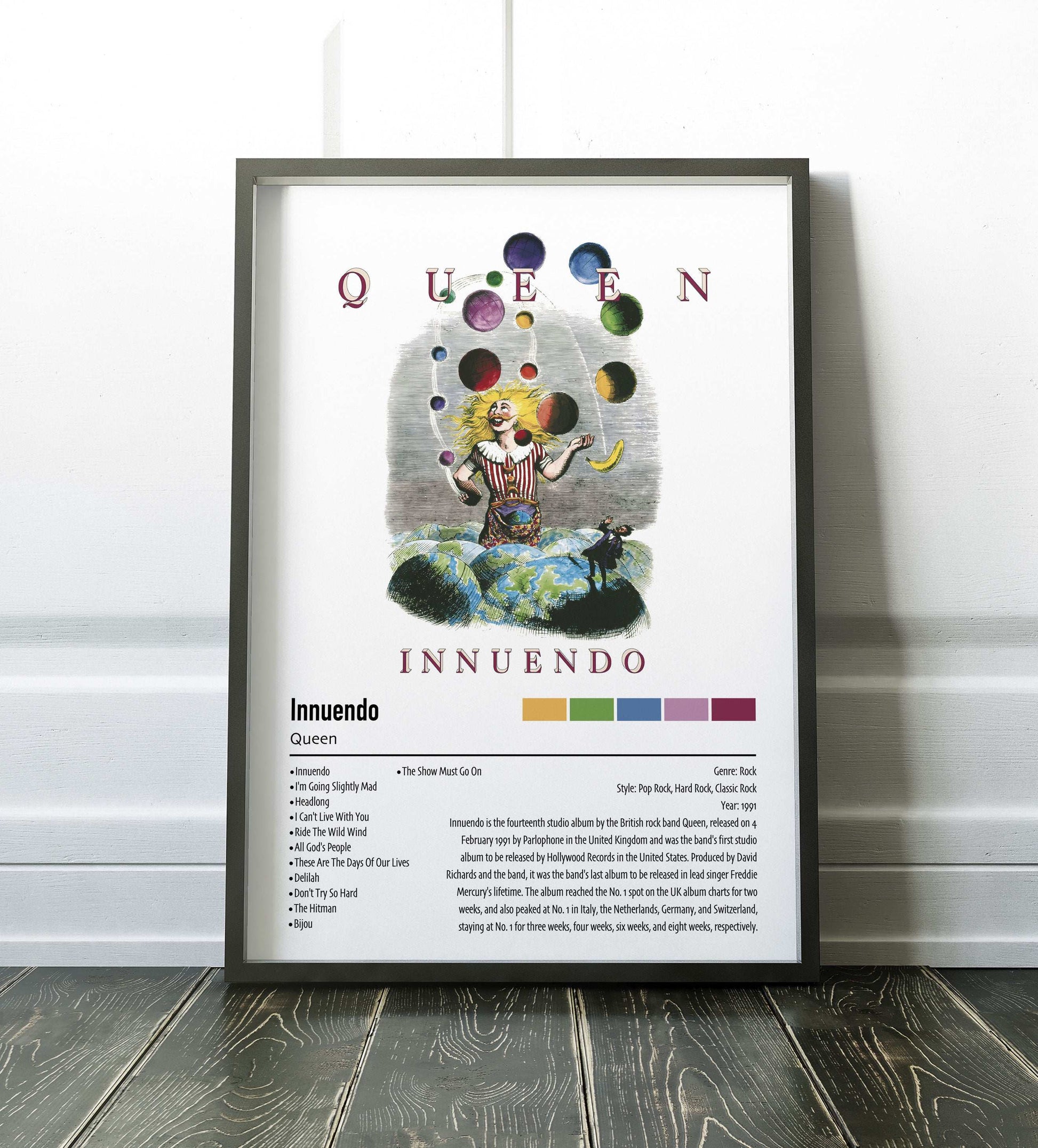 Queen |  Innuendo | Custom Album Cover Poster Print