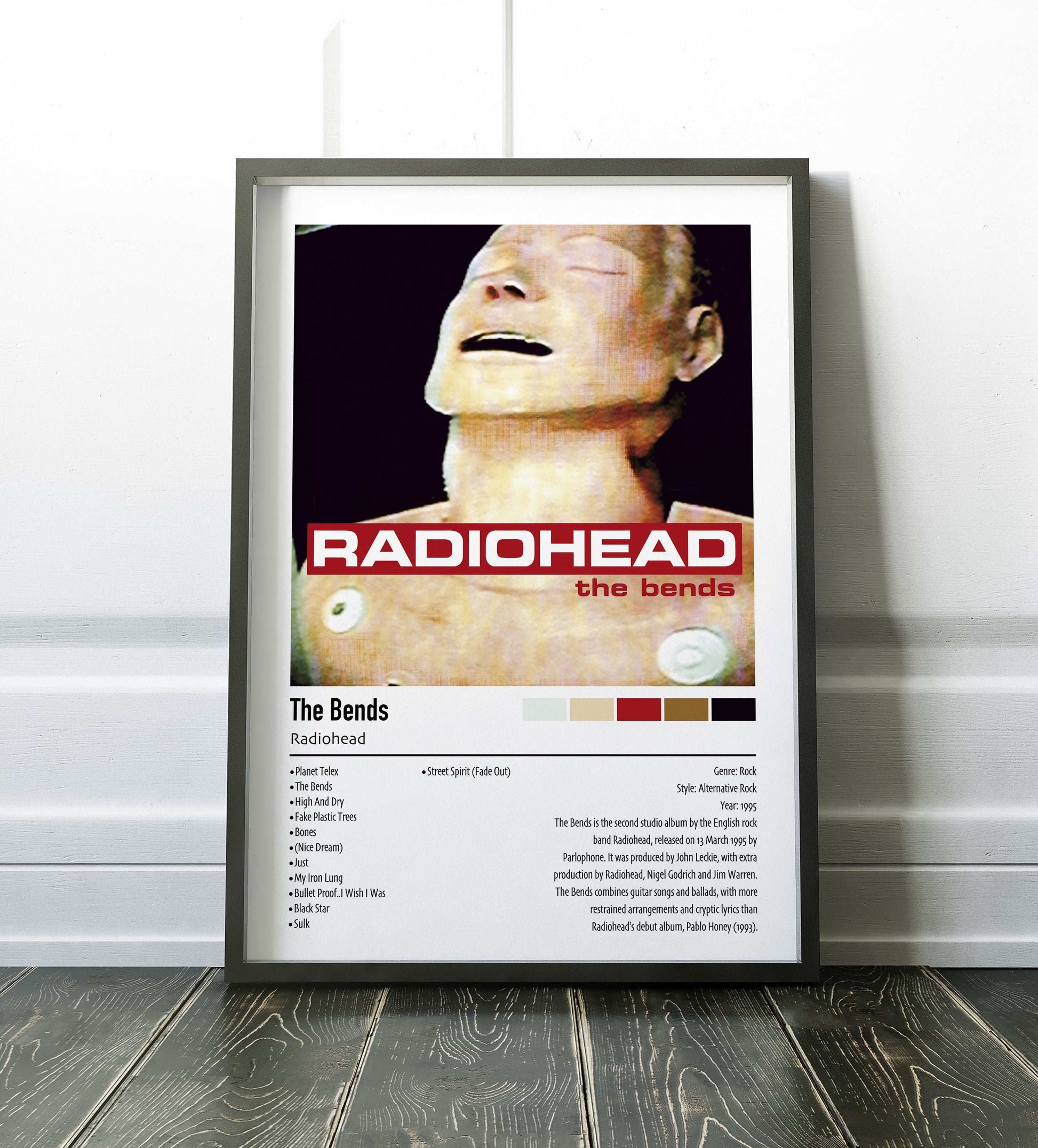 Radiohead | The Bends | Custom Album Cover Poster Print
