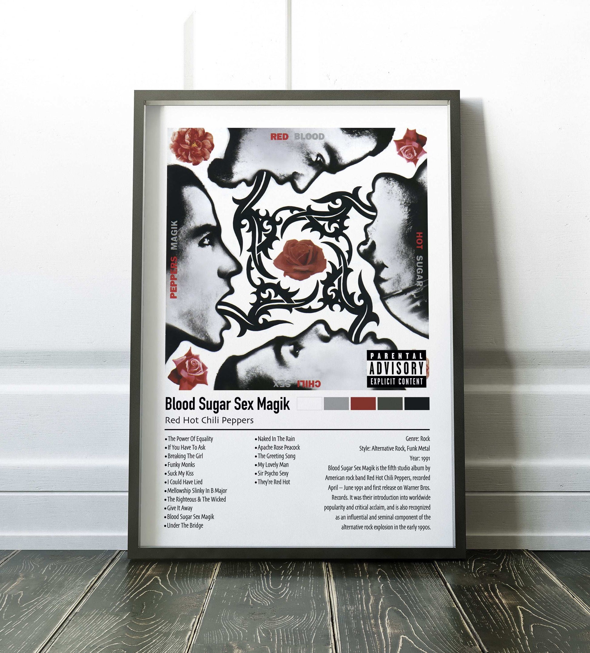 Red Hot Chill Peppers | Blood Sugar Sex Magik | Custom Album Cover Poster Print