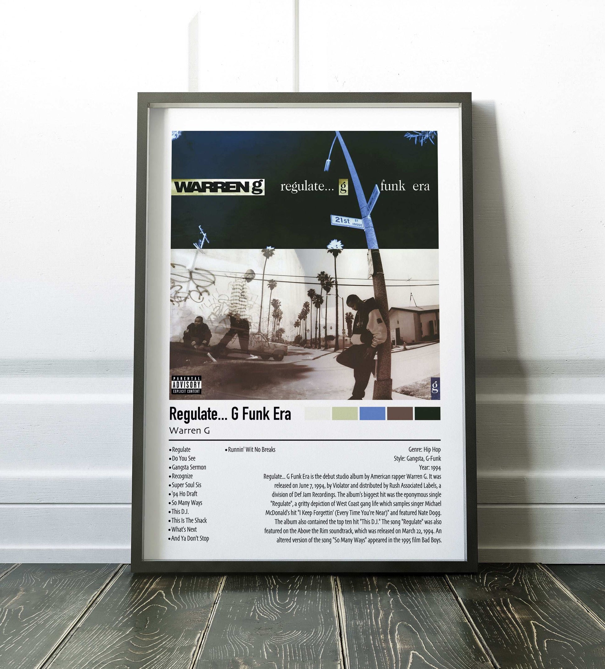 Warren G | Regulate... G Funk Era | Custom Album Cover Poster Print