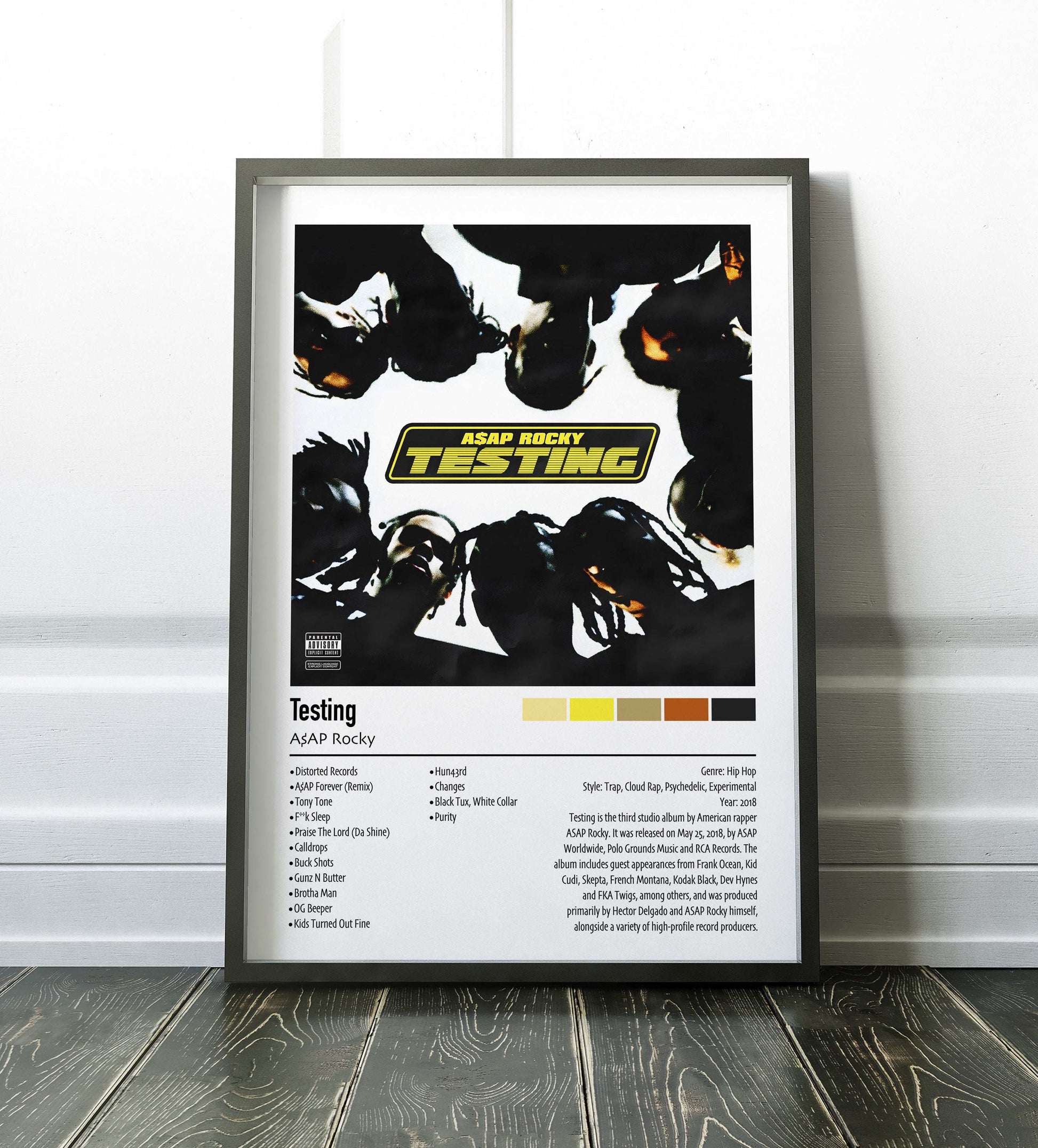 A$AP Rocky | Testing| Custom Album Cover Poster Print