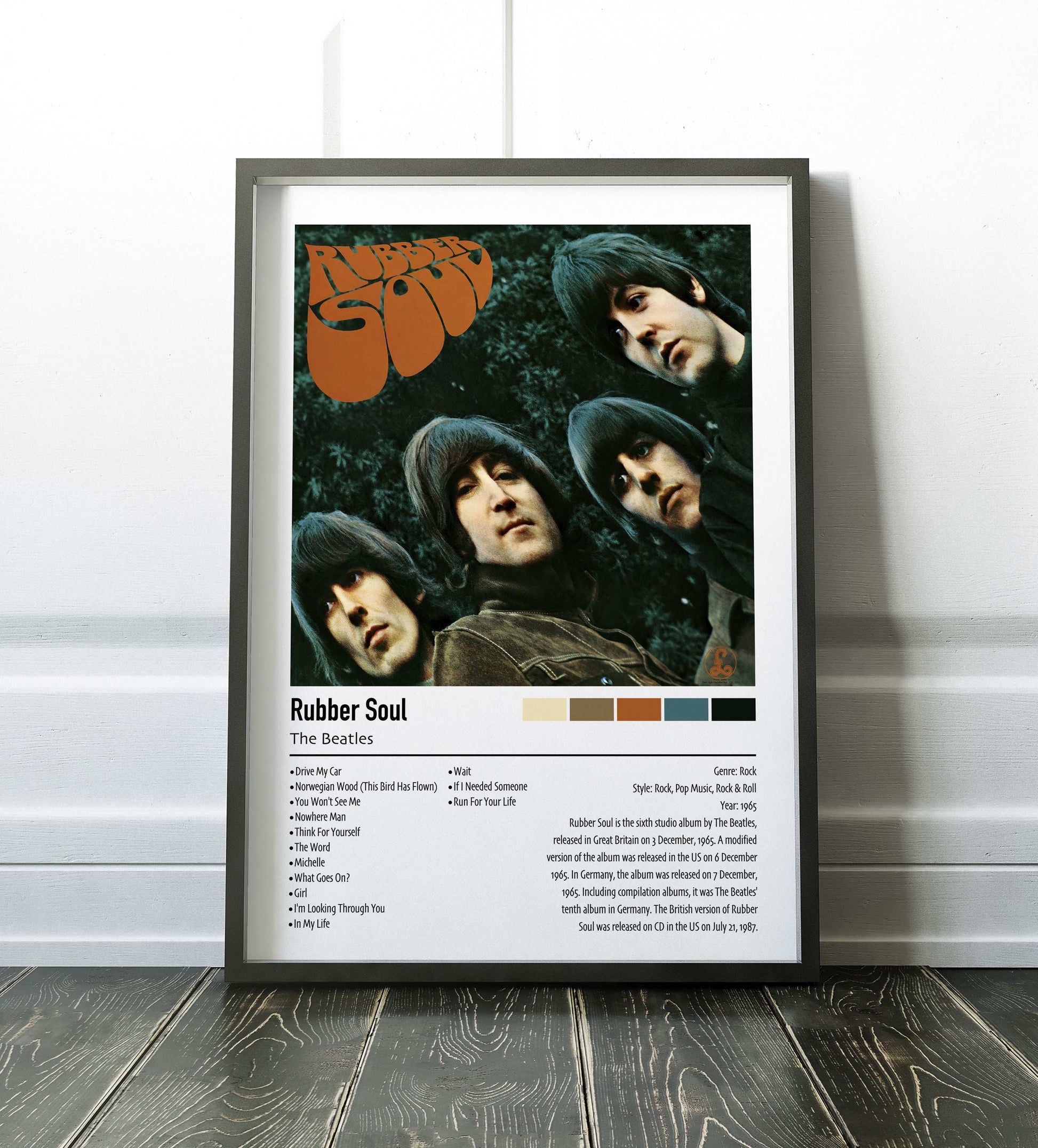 The Beatles | Rubber Soul | Custom Album Cover Poster Print