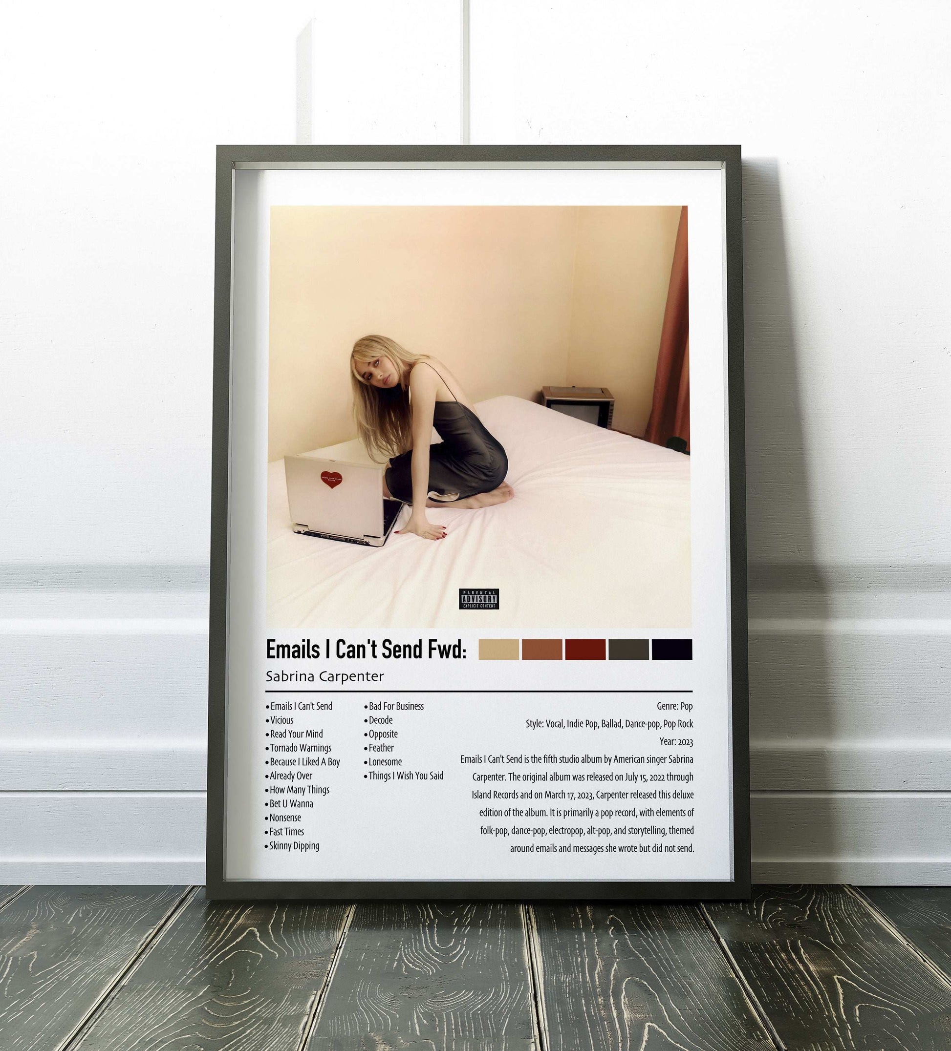Sabrina Carpenter | Emails I Can't Send Fwd: | Custom Album Cover Poster Print
