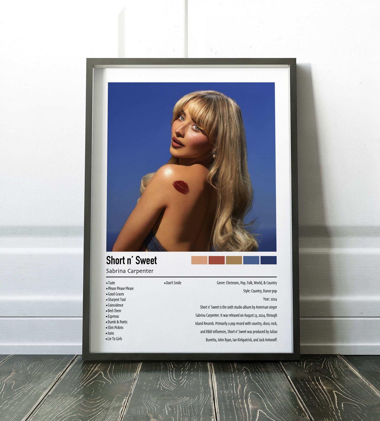 Sabrina Carpenter | Short n' Sweet | Custom Album Cover Poster Print