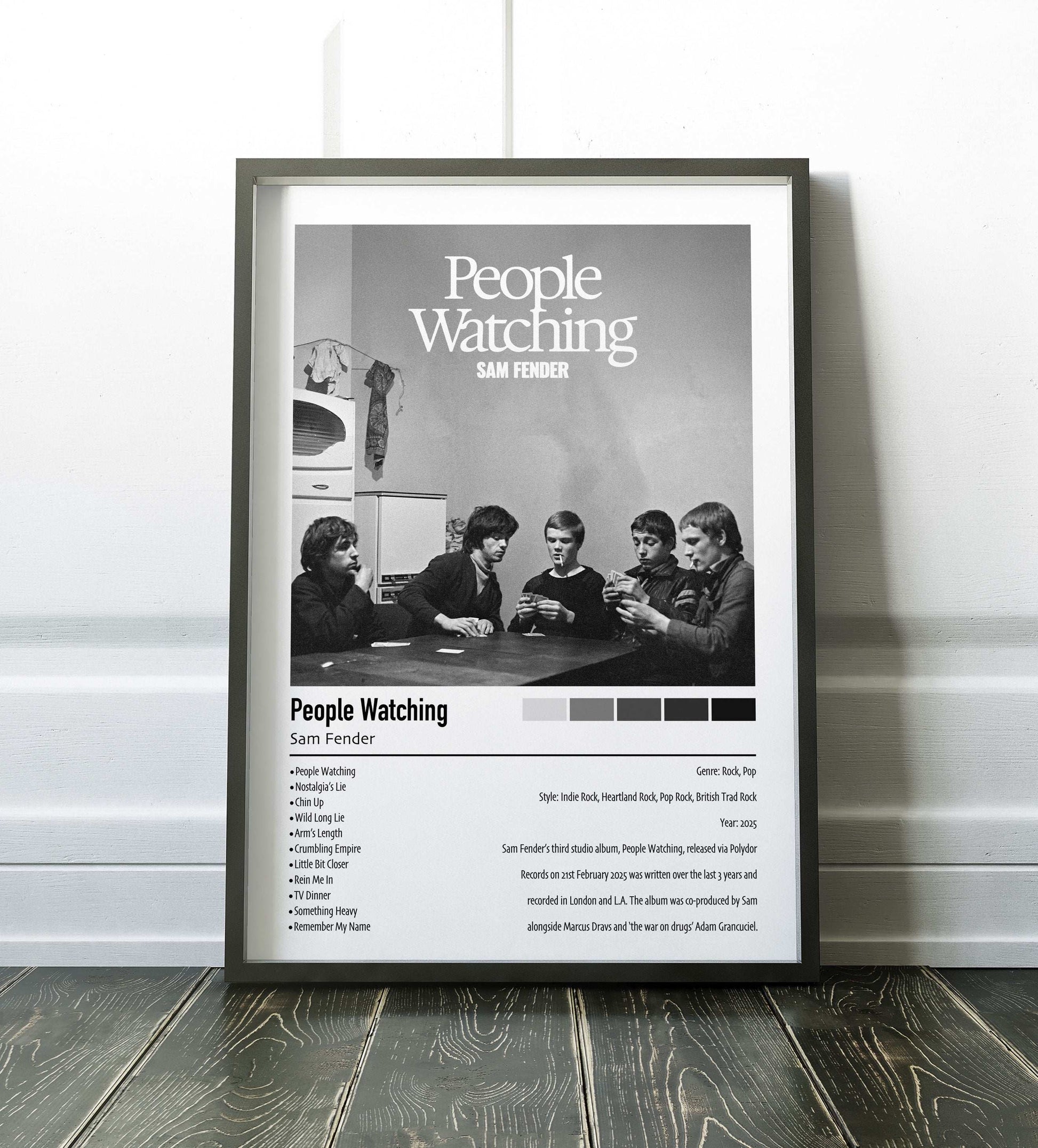Sam Fender | People Watching | Custom Album Cover Poster Print