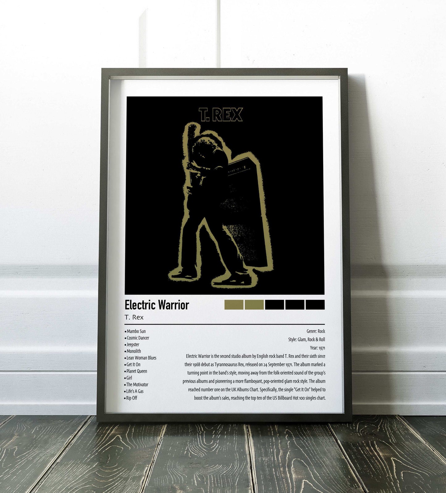 T.Rex | Electric Warrior | Custom Album Cover Poster Print