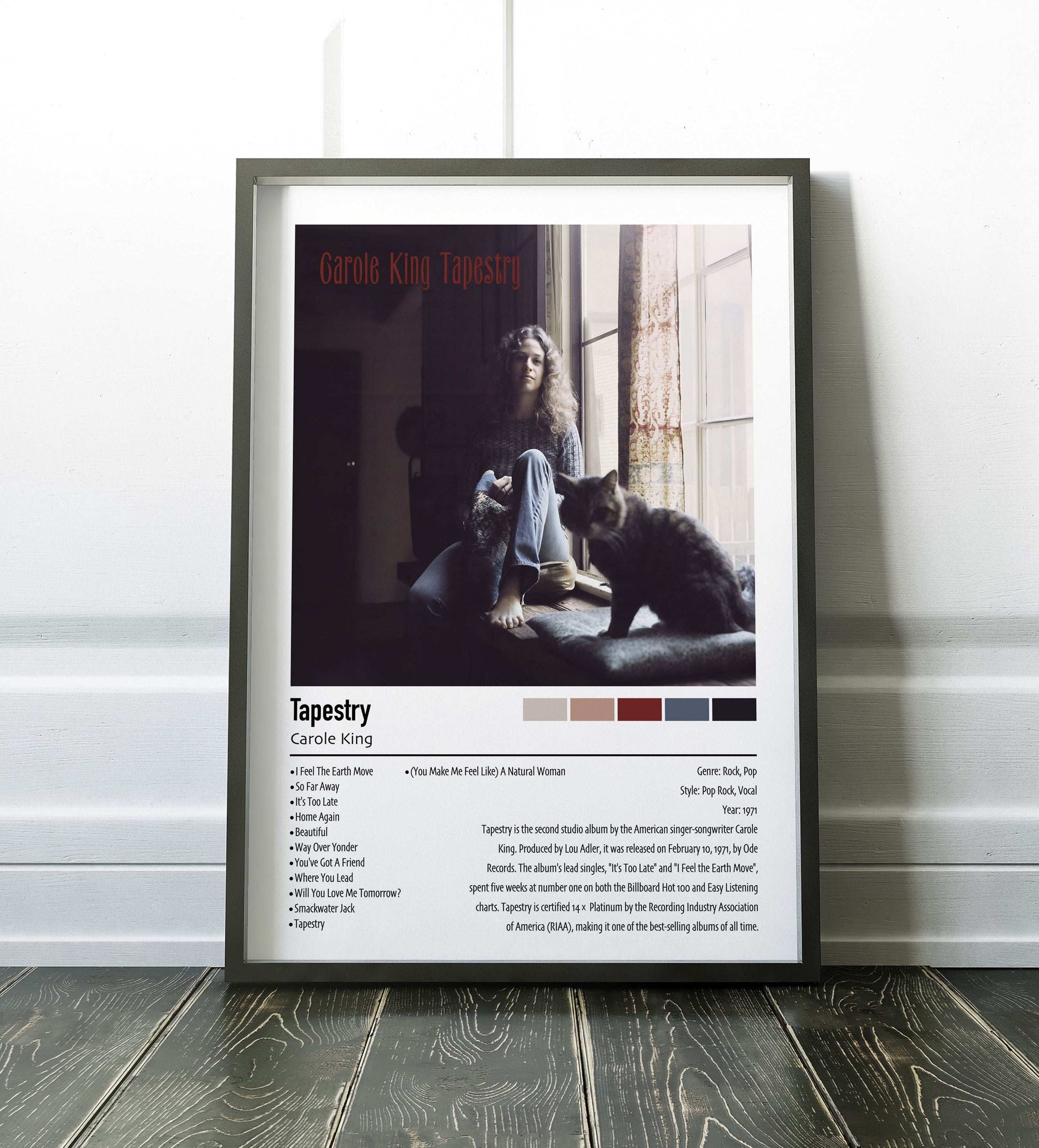 Carole King | Tapestry | Custom Album Cover Poster Print