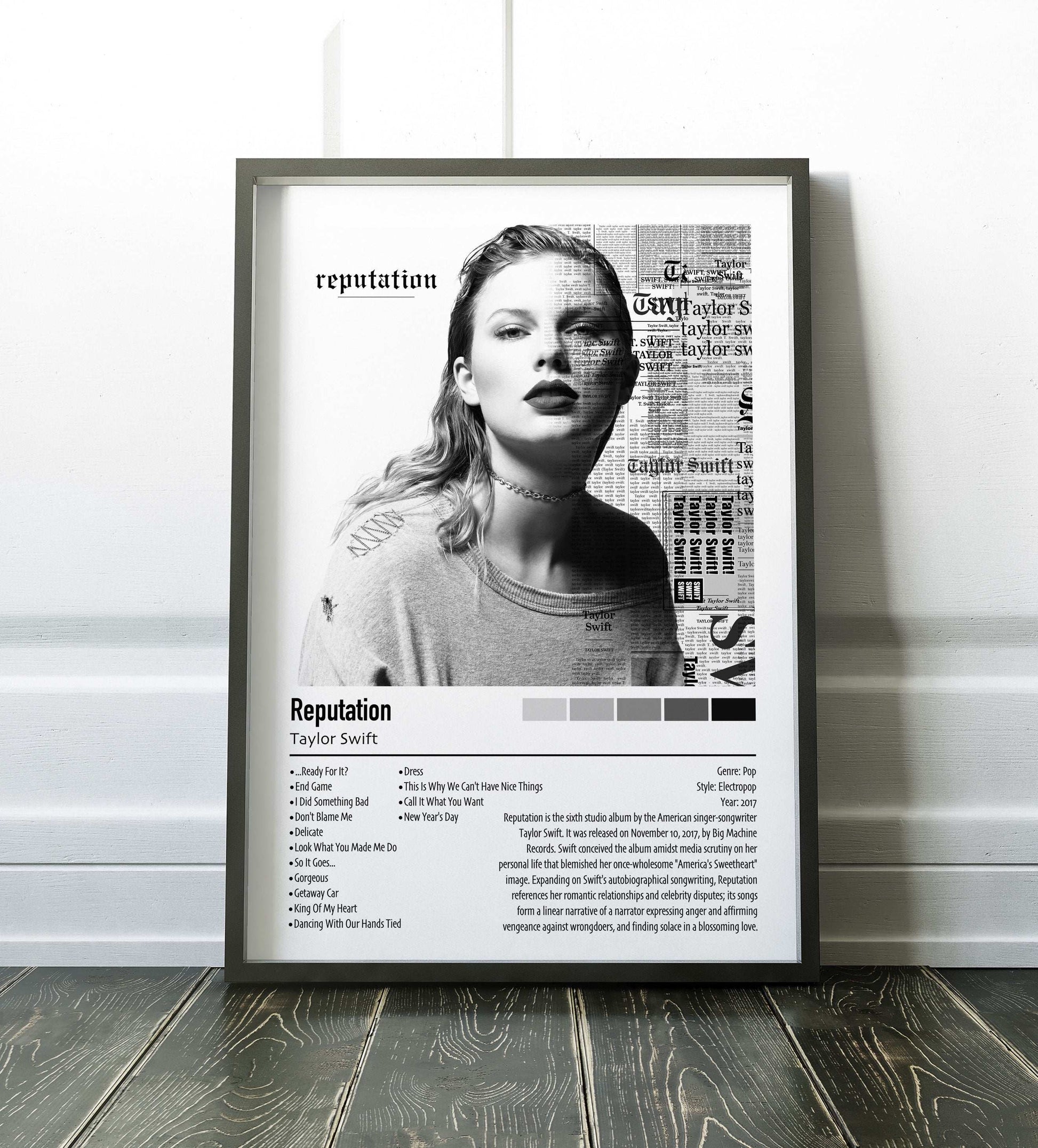 Taylor Swift | Reputation | Custom Album Cover Poster Print