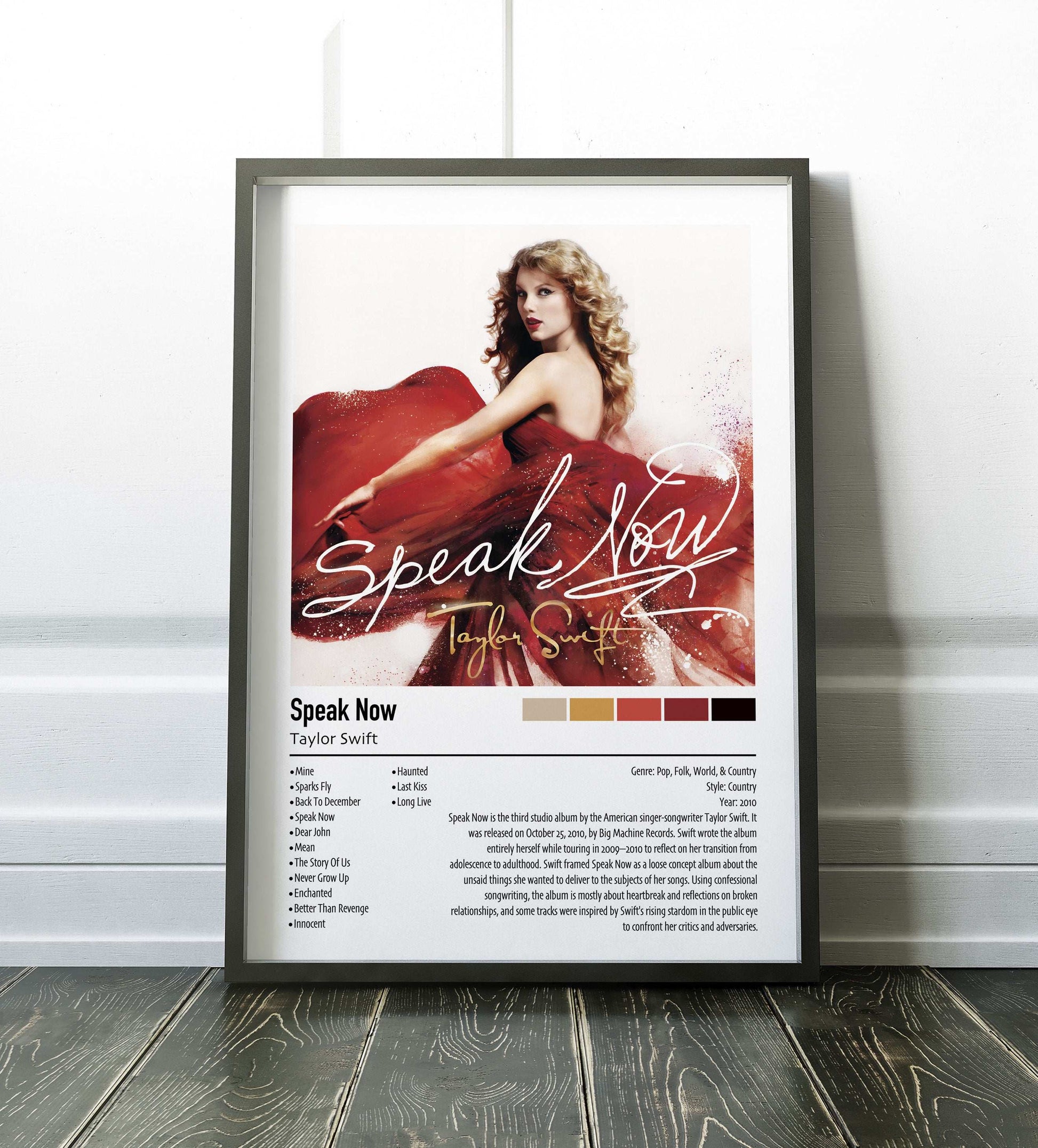 Taylor Swift | Speak Now | Custom Album Cover Poster Print