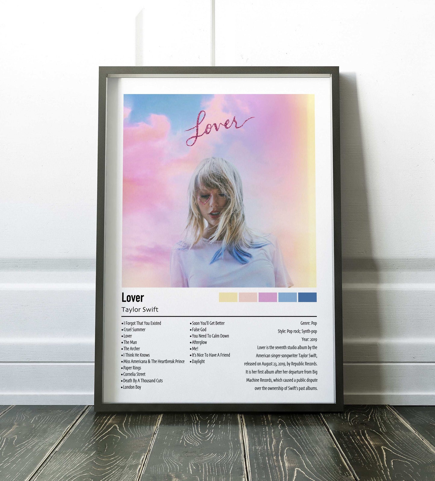 Taylor Swift | Lover | Custom Album Cover Poster Print