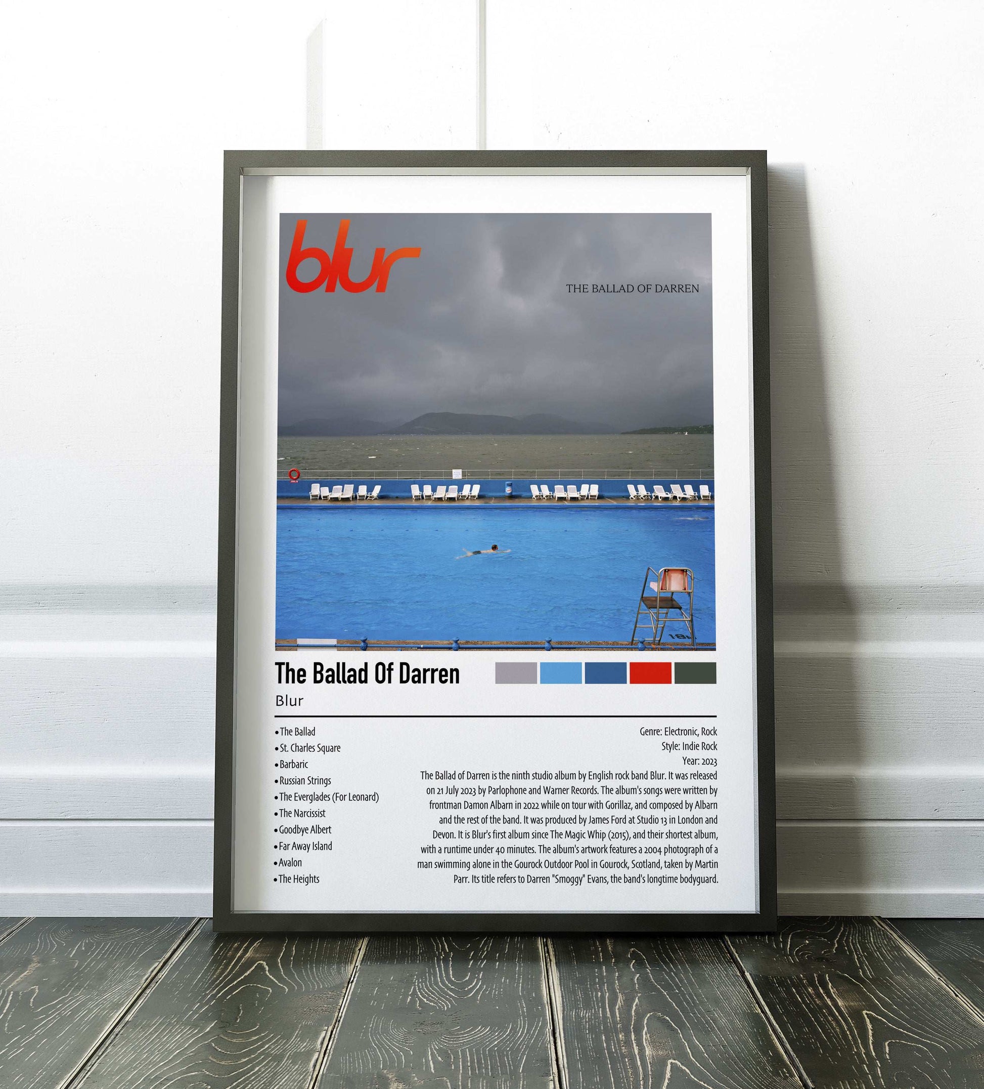 Blur | The Ballad Of Darren| Custom Album Cover Poster Print
